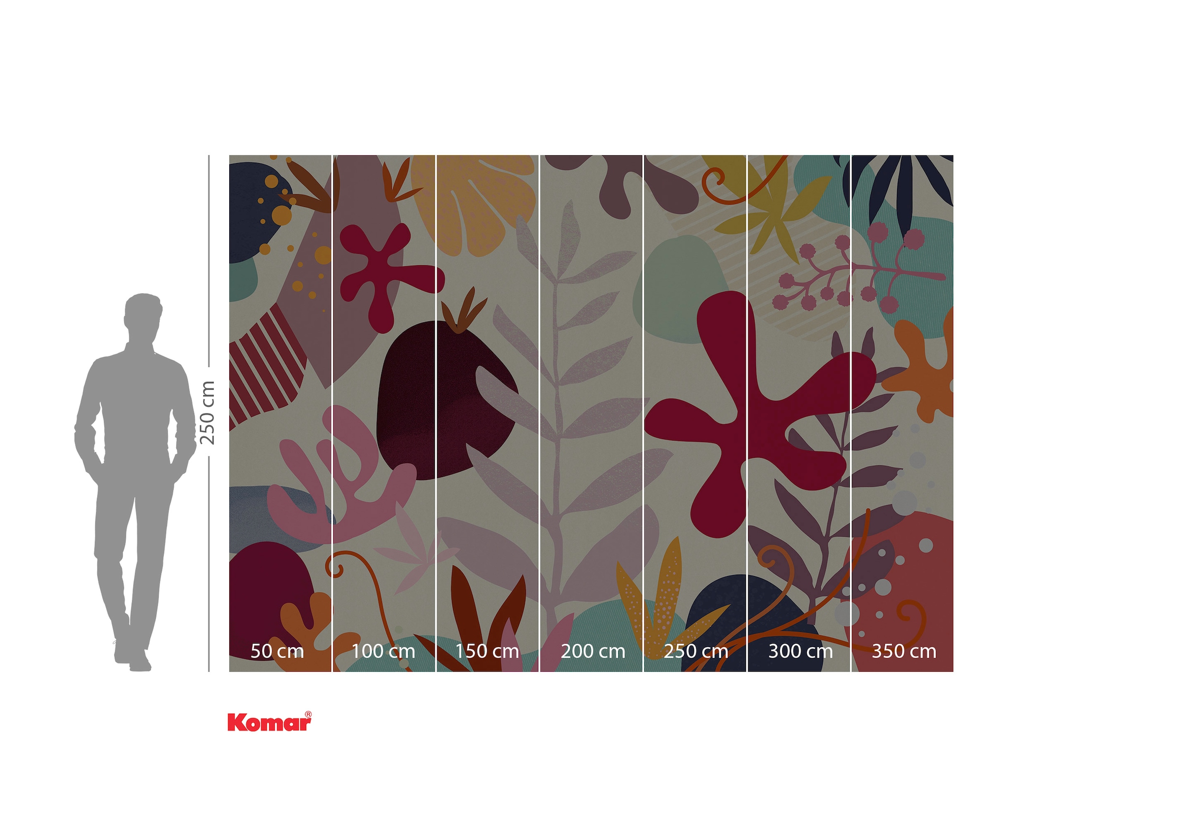 Komar Fototapete »Komar Vlies Fototapete - Happy Corals - Größe 350 x 250 cm«, bedruckt