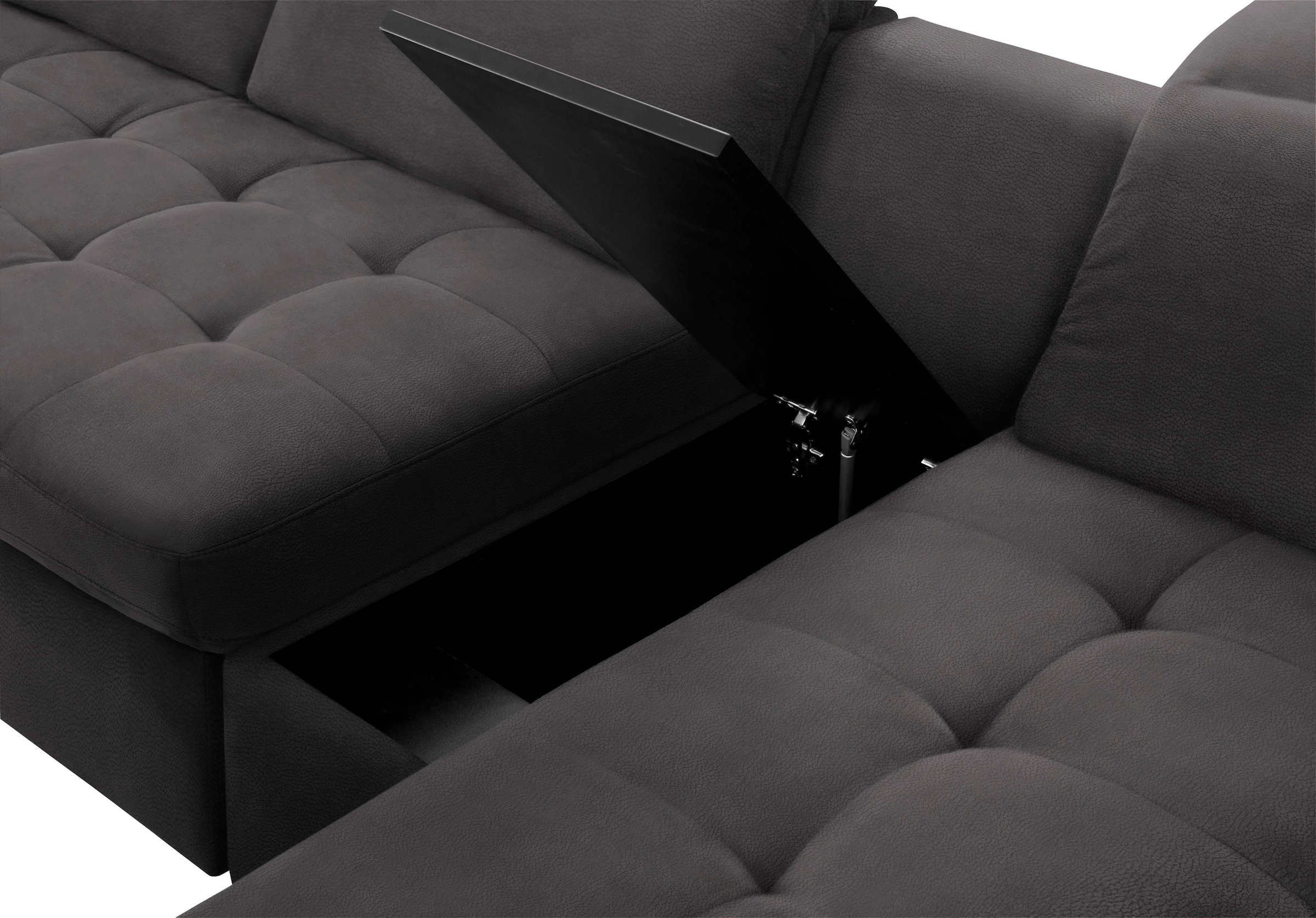 sit&more Wohnlandschaft »Stardust U-Form«, inklusive Kopfteilverstellung, Armlehnenfunktion und Tischelement