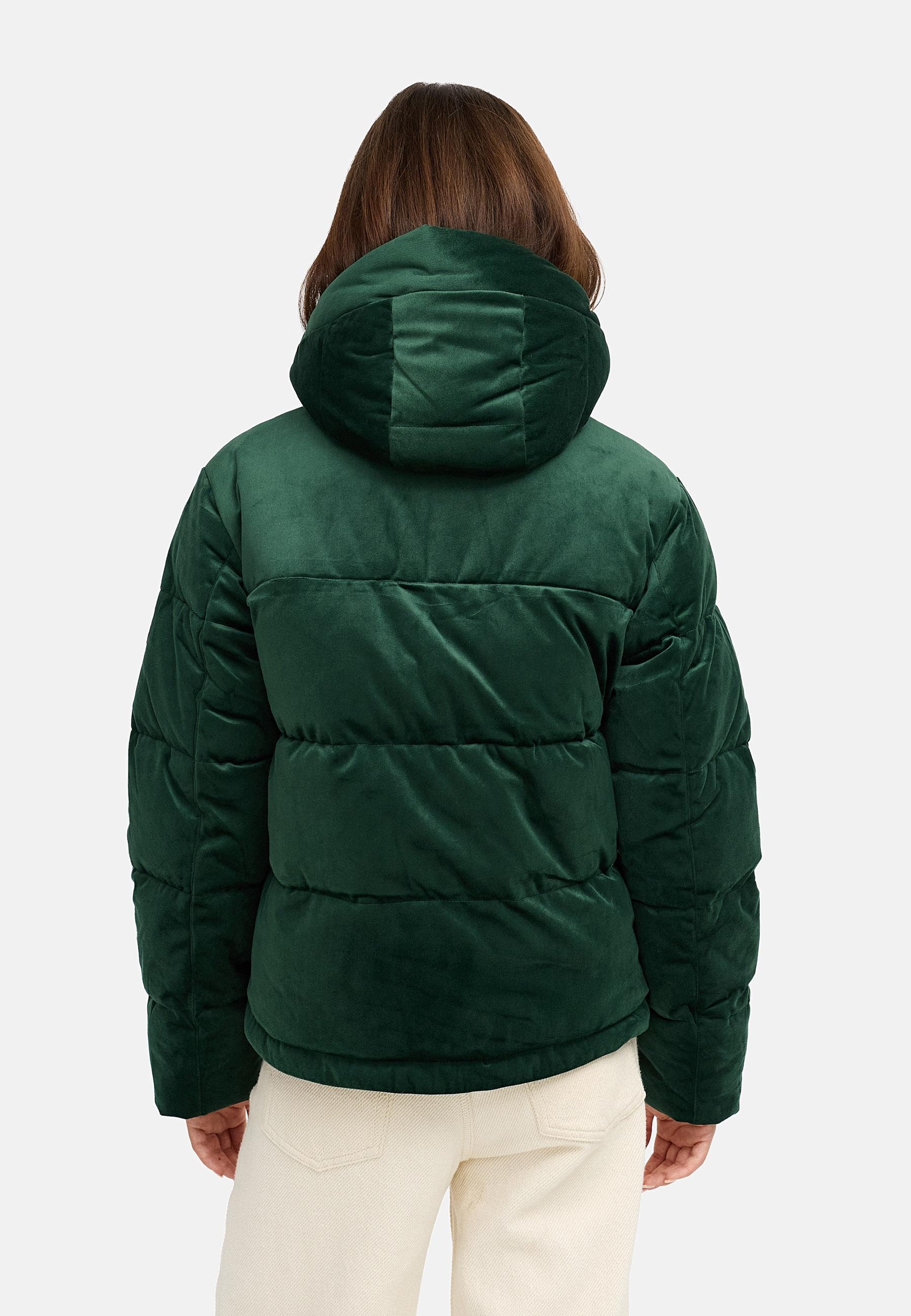 Ragwear Steppjacke »Roobie Velvet YOUMODO«, mit Kapuze, Gesteppte Winterjacke in Samtoptik mit Kapuze