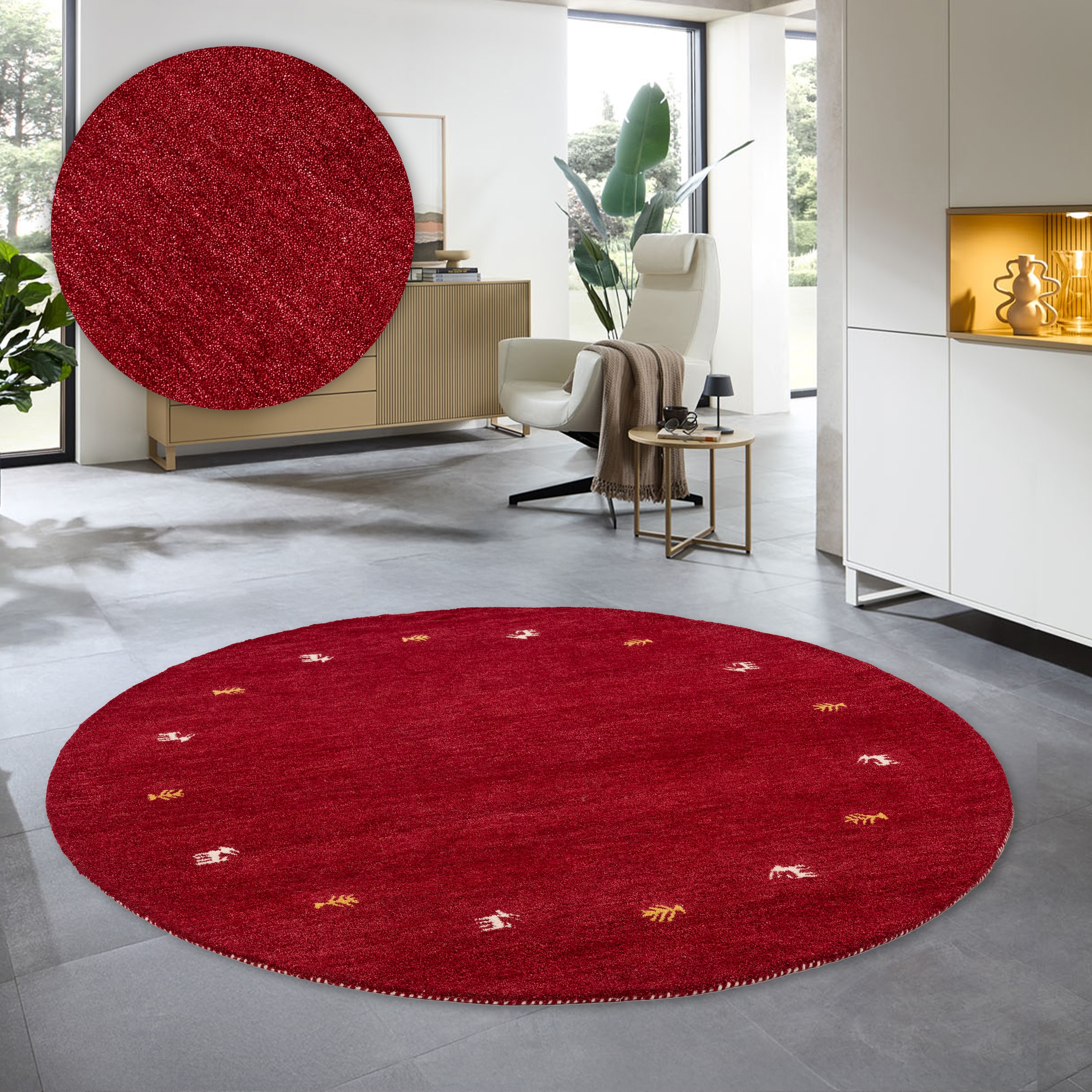 THEKO Wollteppich "Gabbeh Motiv, Handweb Teppich, Tiermotiv, reine Wolle, h günstig online kaufen