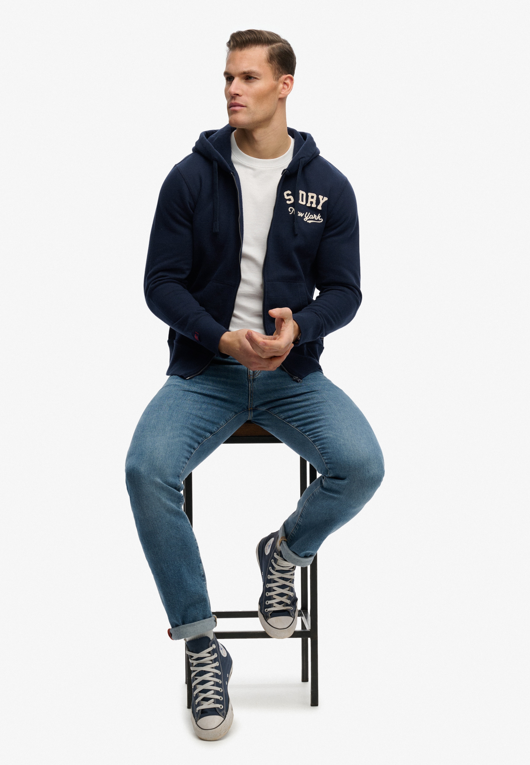 Superdry Kapuzensweatjacke »VINTAGE ATHLETIC ZIPHOOD«