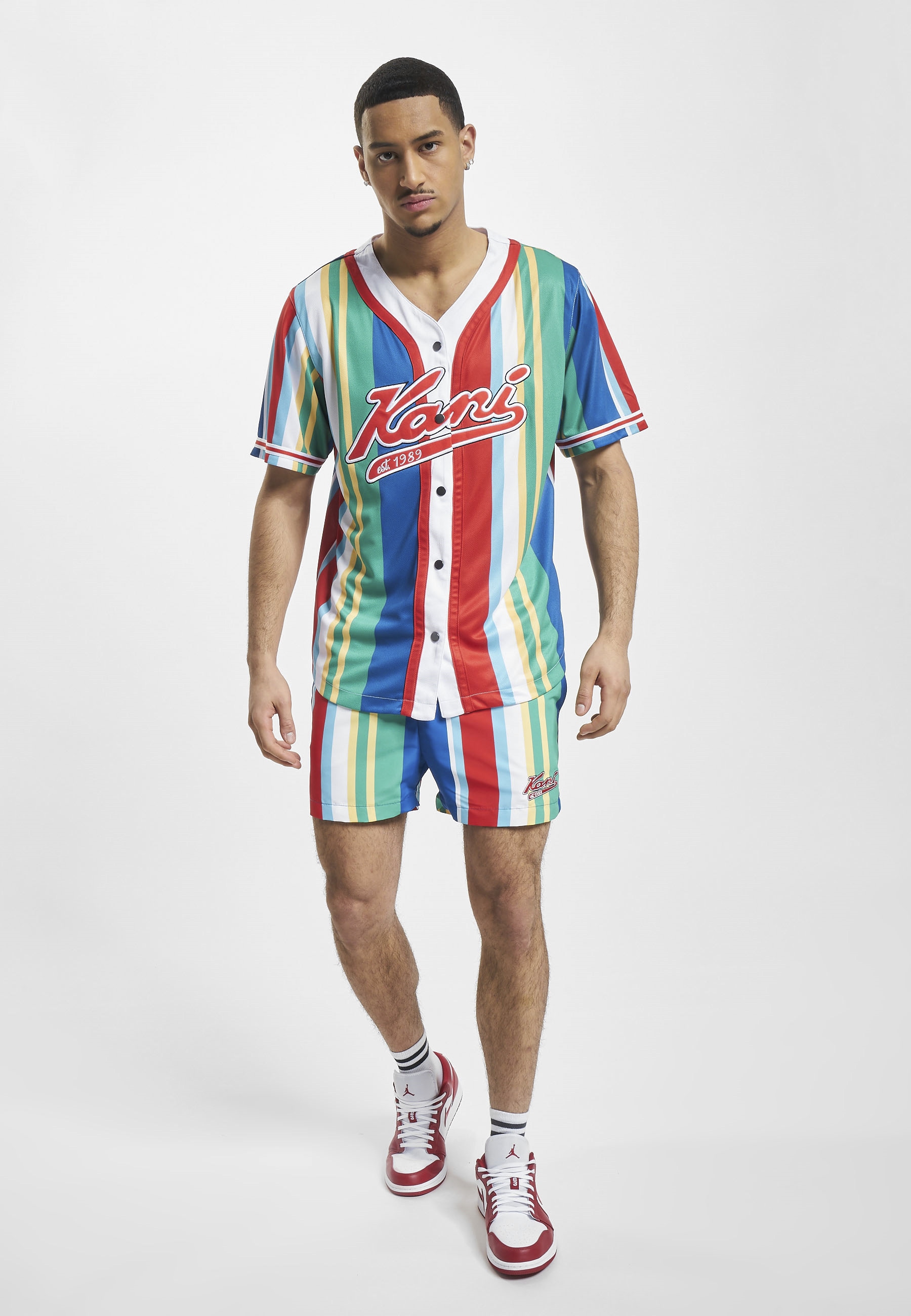 Karl Kani T-Shirt »Karl Kani Herren KM232-010-1 KK Varsity Striped Baseball Shirt« 1 Stk.