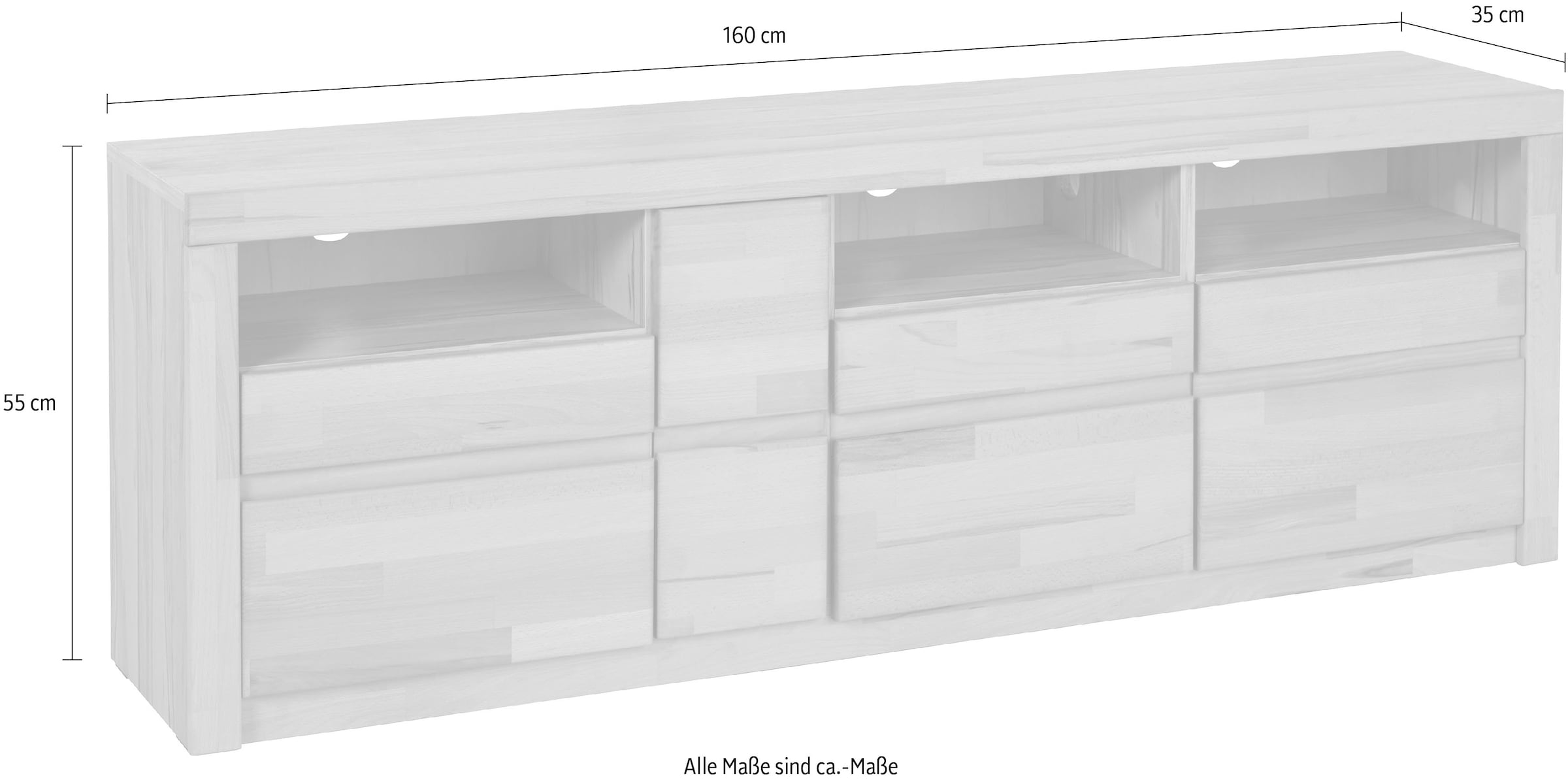 Home affaire Lowboard »Silkeborg«, Breite 160 cm