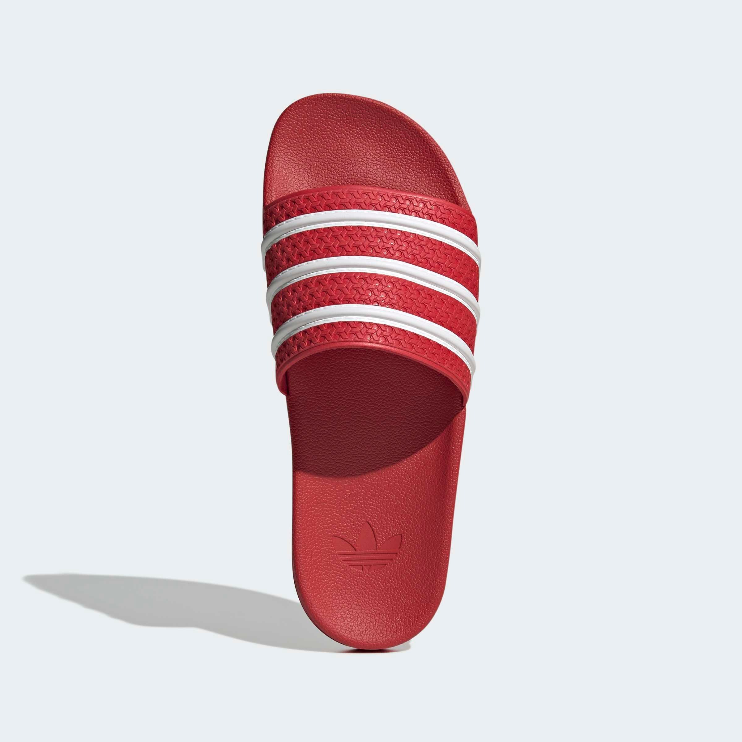 Badesandale ADIDAS ORIGINALS "ADILETTE OG CF BADESCHLAPPEN", Herren, Gr. 47, better scarlet, ftwr weiß, better scarlet, Synthetik, Schuhe, Badelatschen 3