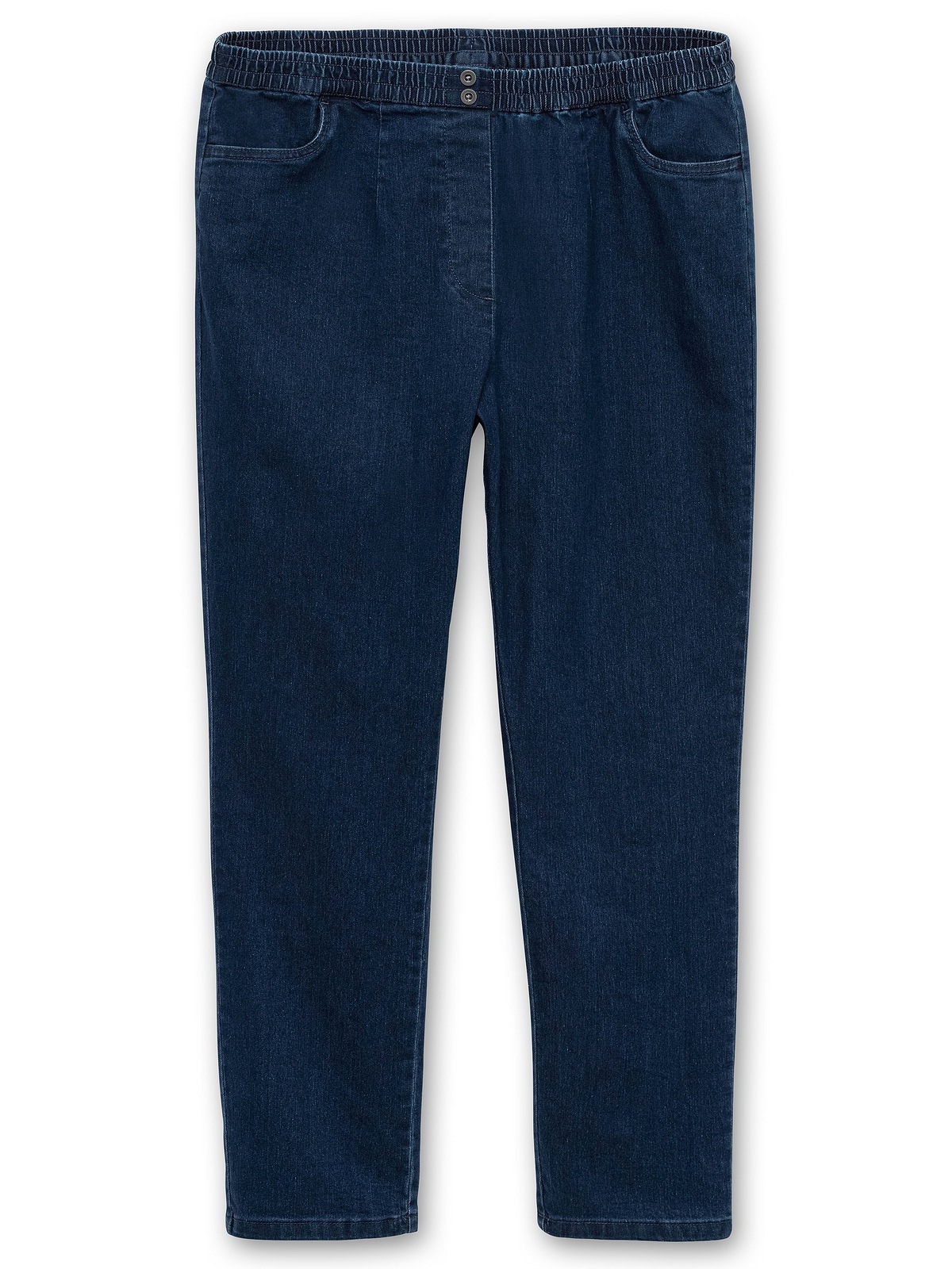 online | und Smokbund Gerade »Große Jeans Used-Effekten Größen«, mit bestellen BAUR Sheego