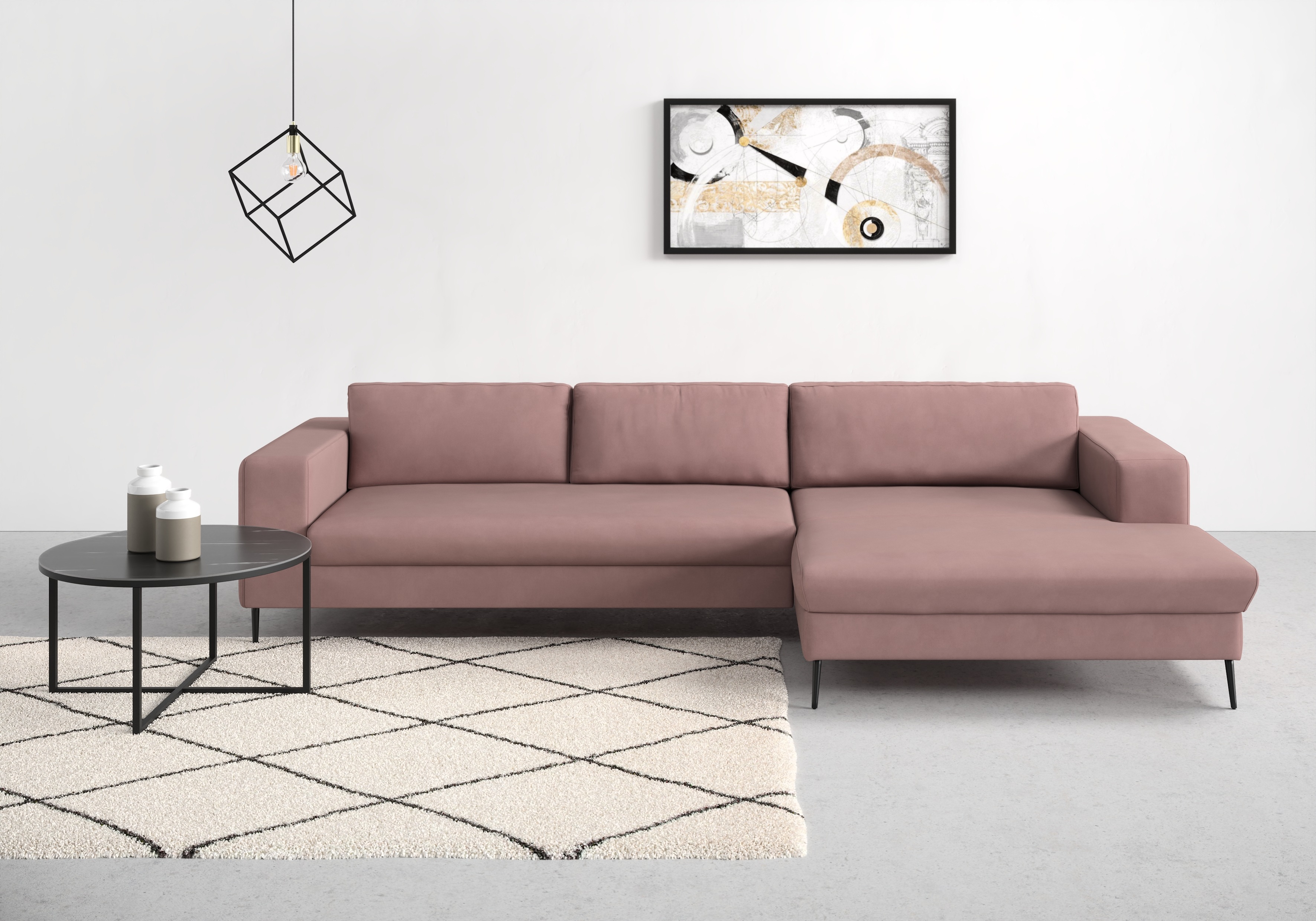Thumbnail - DOMO collection Ecksofa "Modica, zeitlos und elegant, L-Form" moderne Optik mit extrabreiter Recamiere, auch in Cord