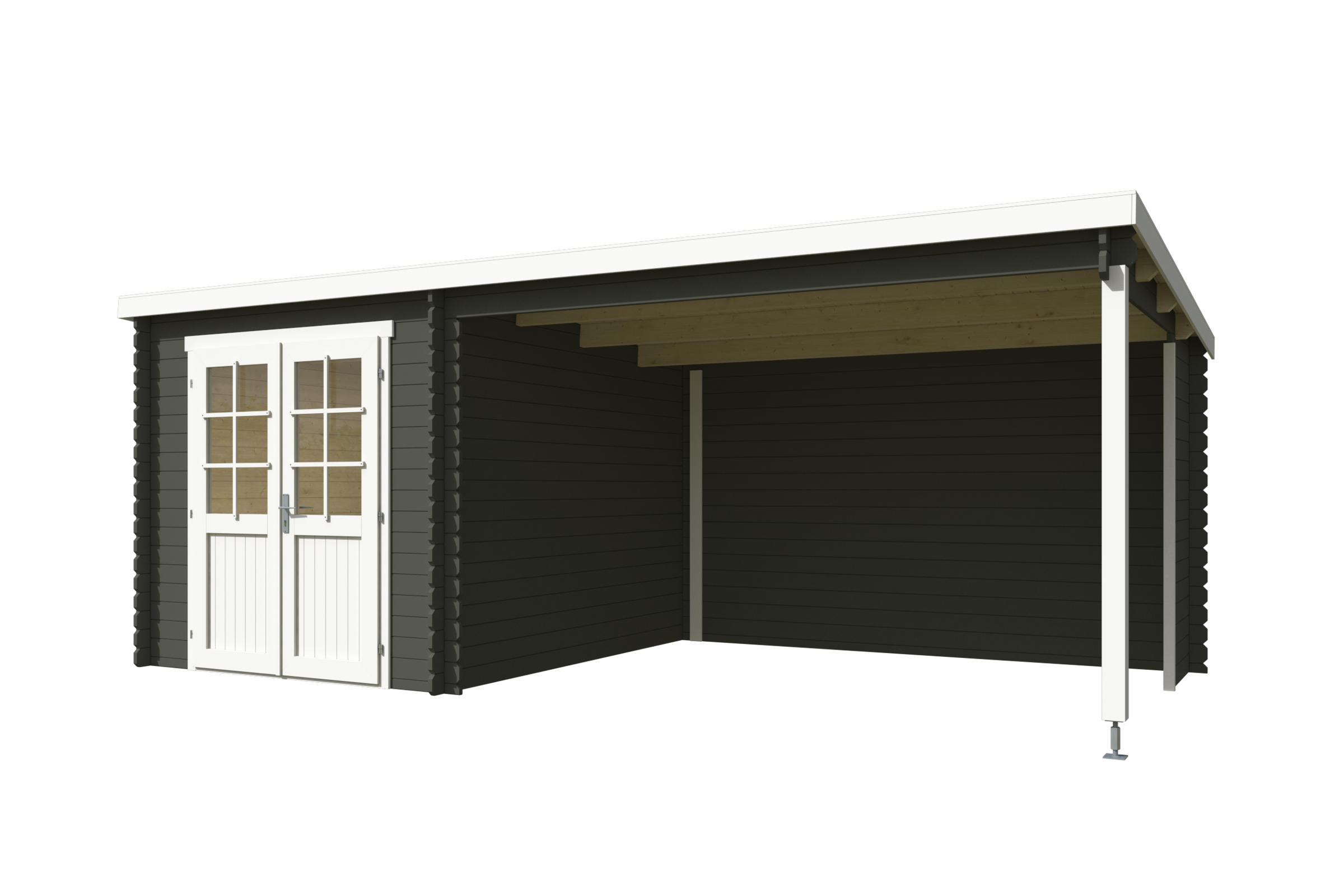 Nordic Holz Gartenhaus "Saint Paul", (Unterstand inkl. Rückwand) günstig online kaufen