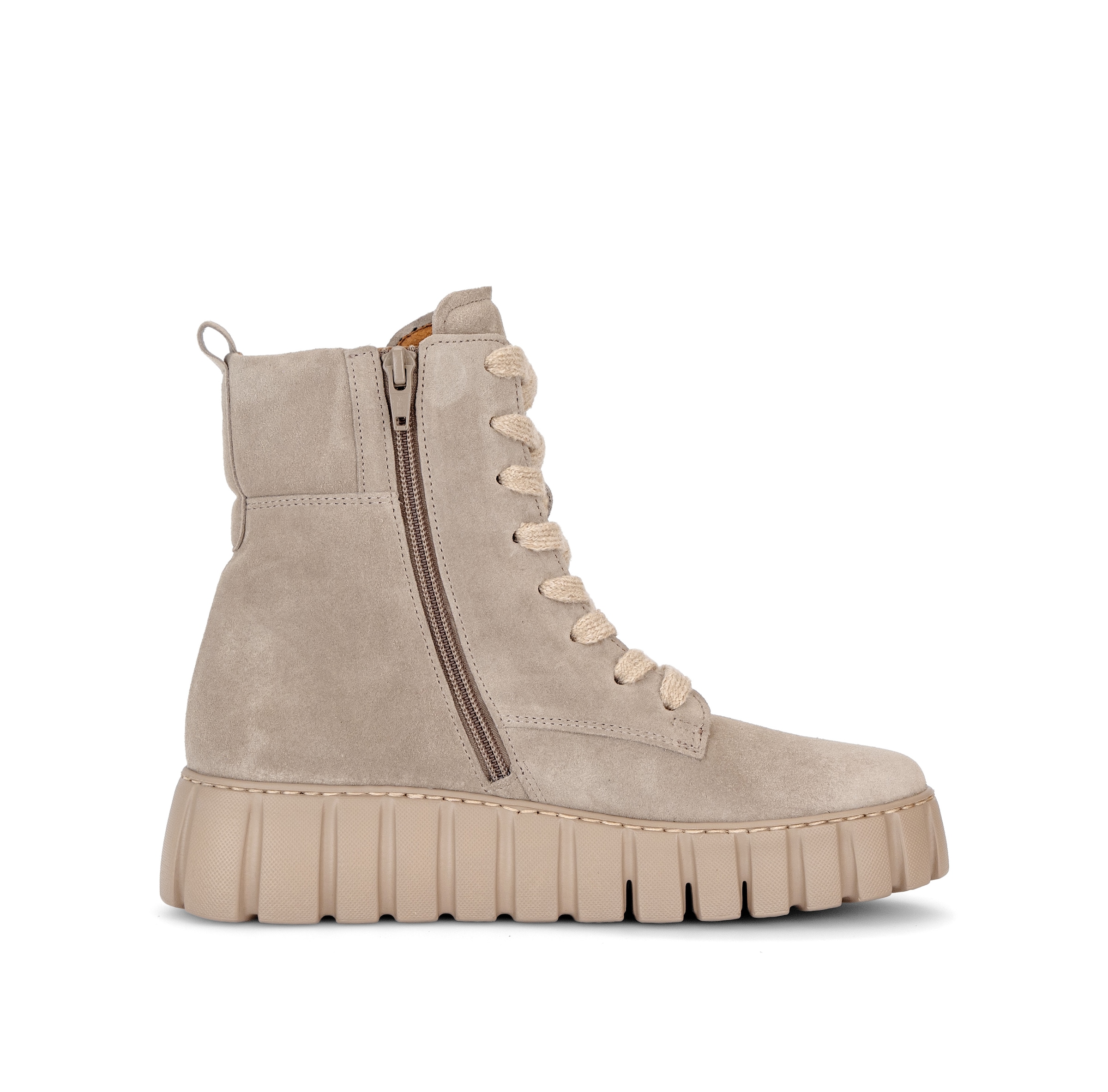 Gabor Schnürboots  Plateau, Herbstboots mit gepolstertem Schaftrand, G-Weite