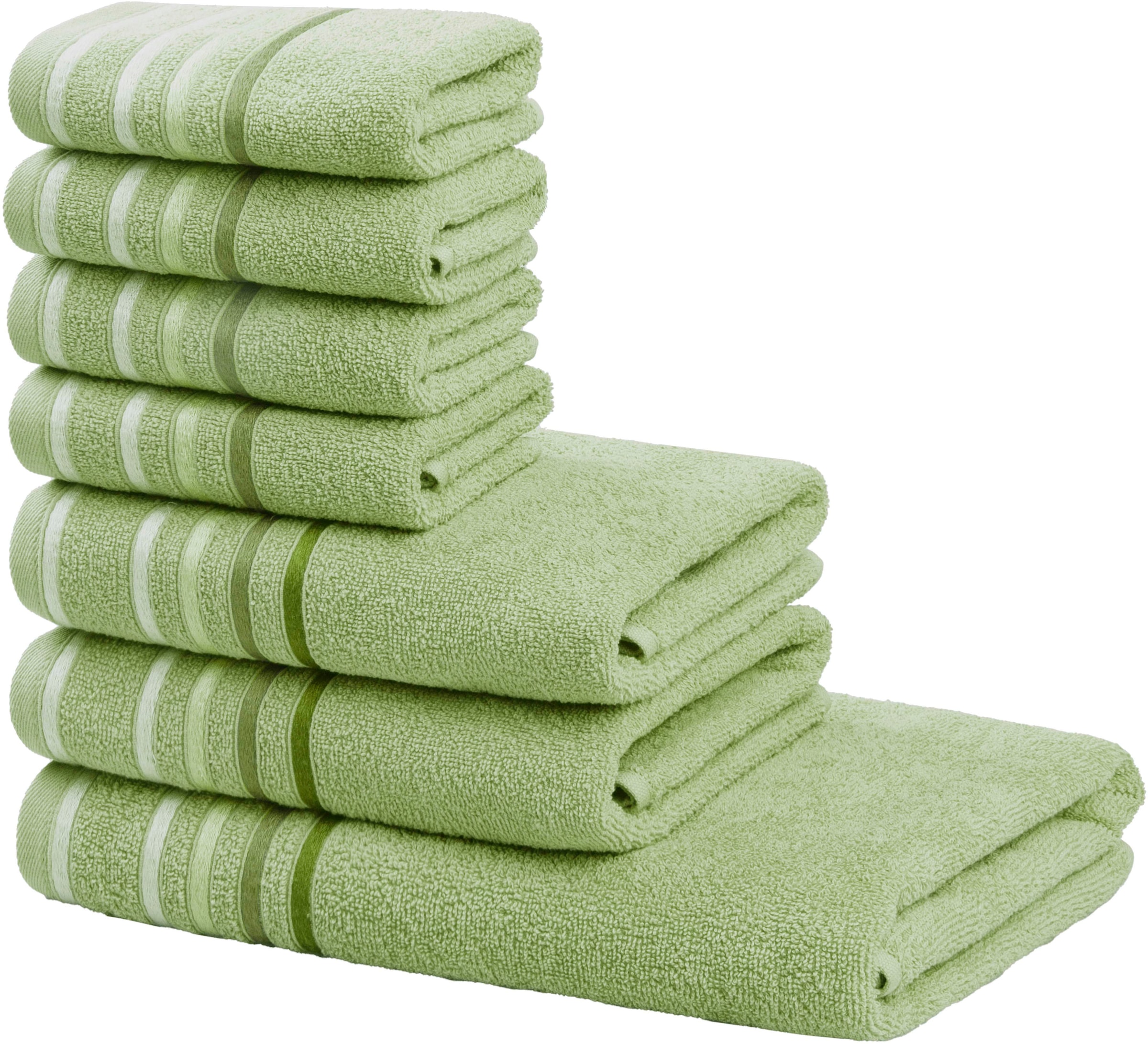 my home Handtuch Set "Niki, Duschtuch, Handtücher und Gästetücher" Set Walk günstig online kaufen