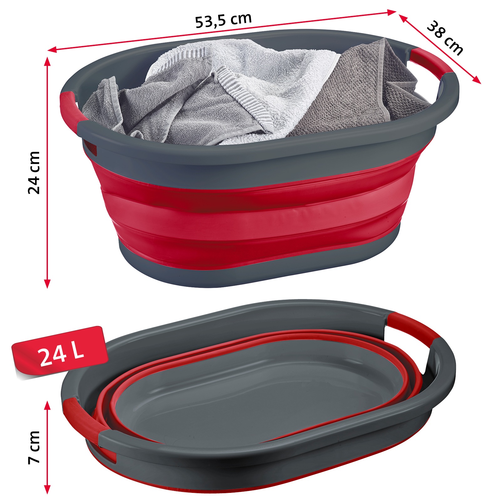 WESTMARK Wäschekorb, faltbar, 24 Liter