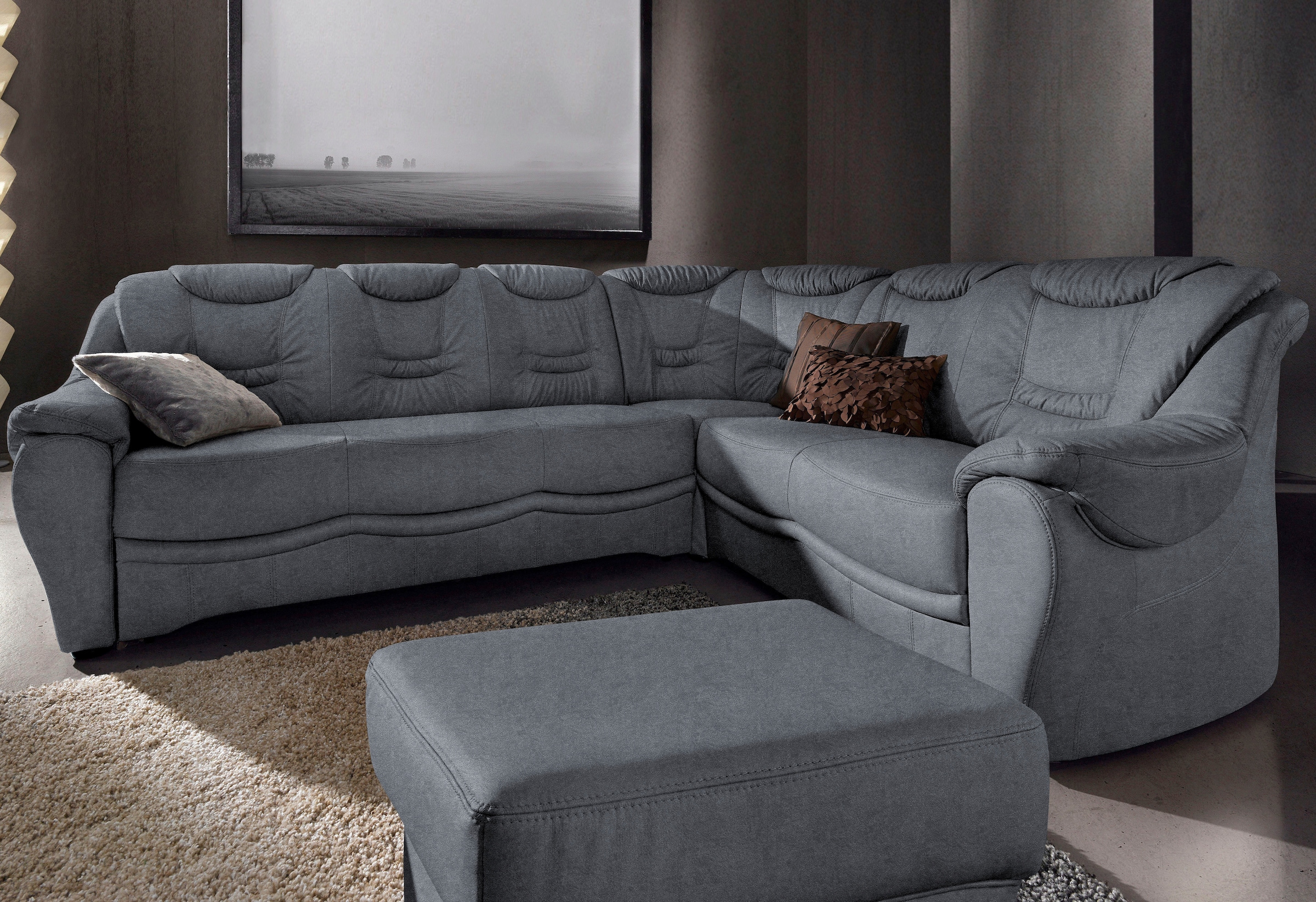 sit&more Ecksofa "Benson L-Form", wahlweise mit Bettfunktion