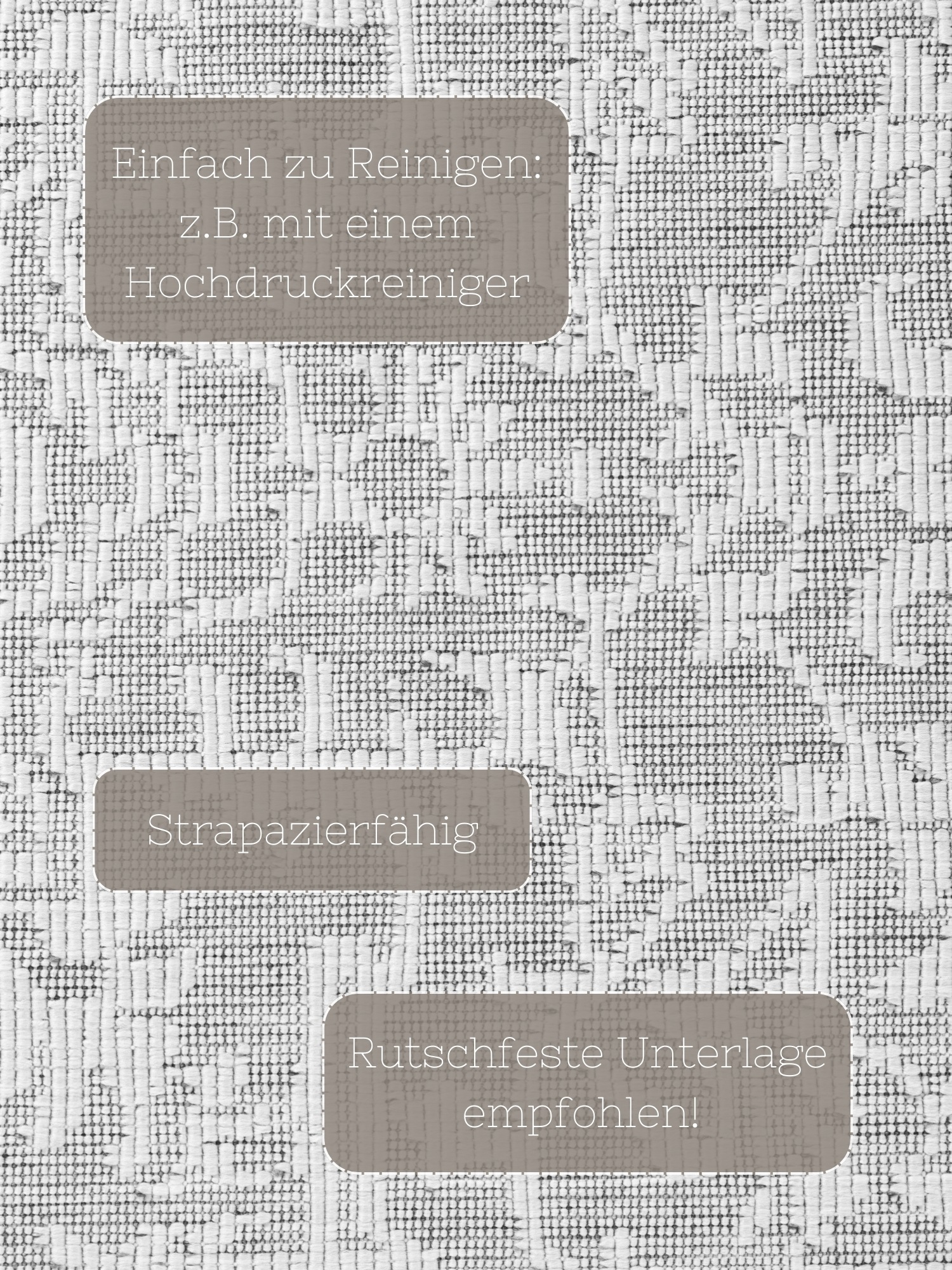 Outdoorteppich HANSE HOME "Kona Wendeteppich", grau (weiß, grau), B:120cm H:5mm L:170cm, Polypropylen, Teppiche, Outdoorteppich, In und Outdoor, Flachgewebe, wetterfest, pflegeleicht, robust 3
