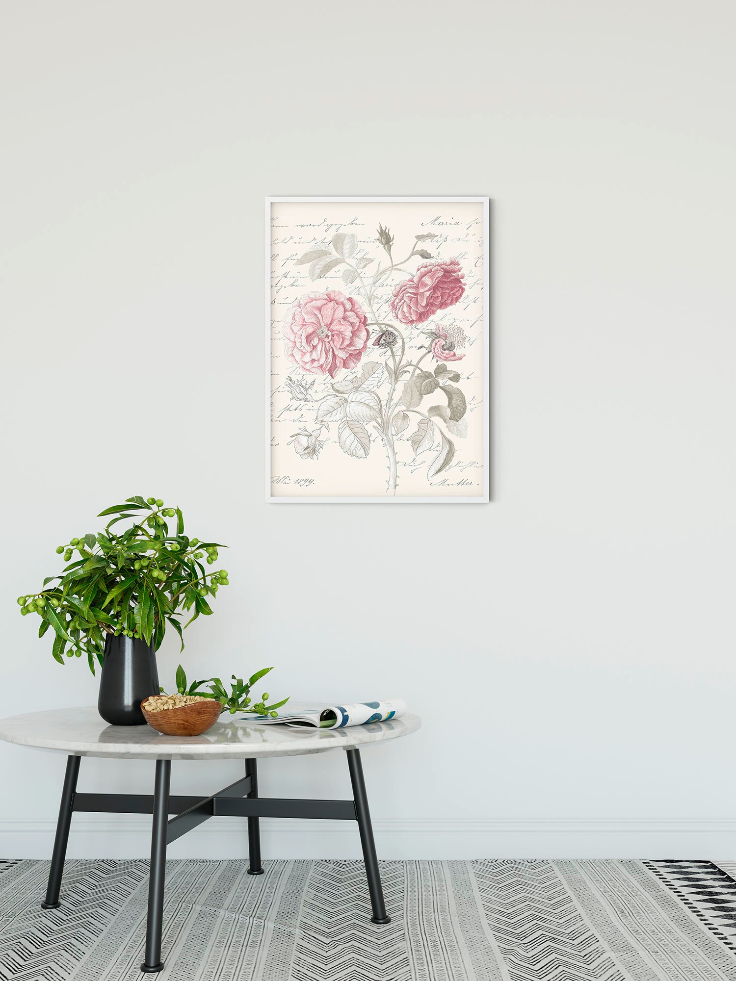 Komar Bild "Poème Rose", Natur, (1 St.), Wandbild zur Dekoration - ohne Rah günstig online kaufen