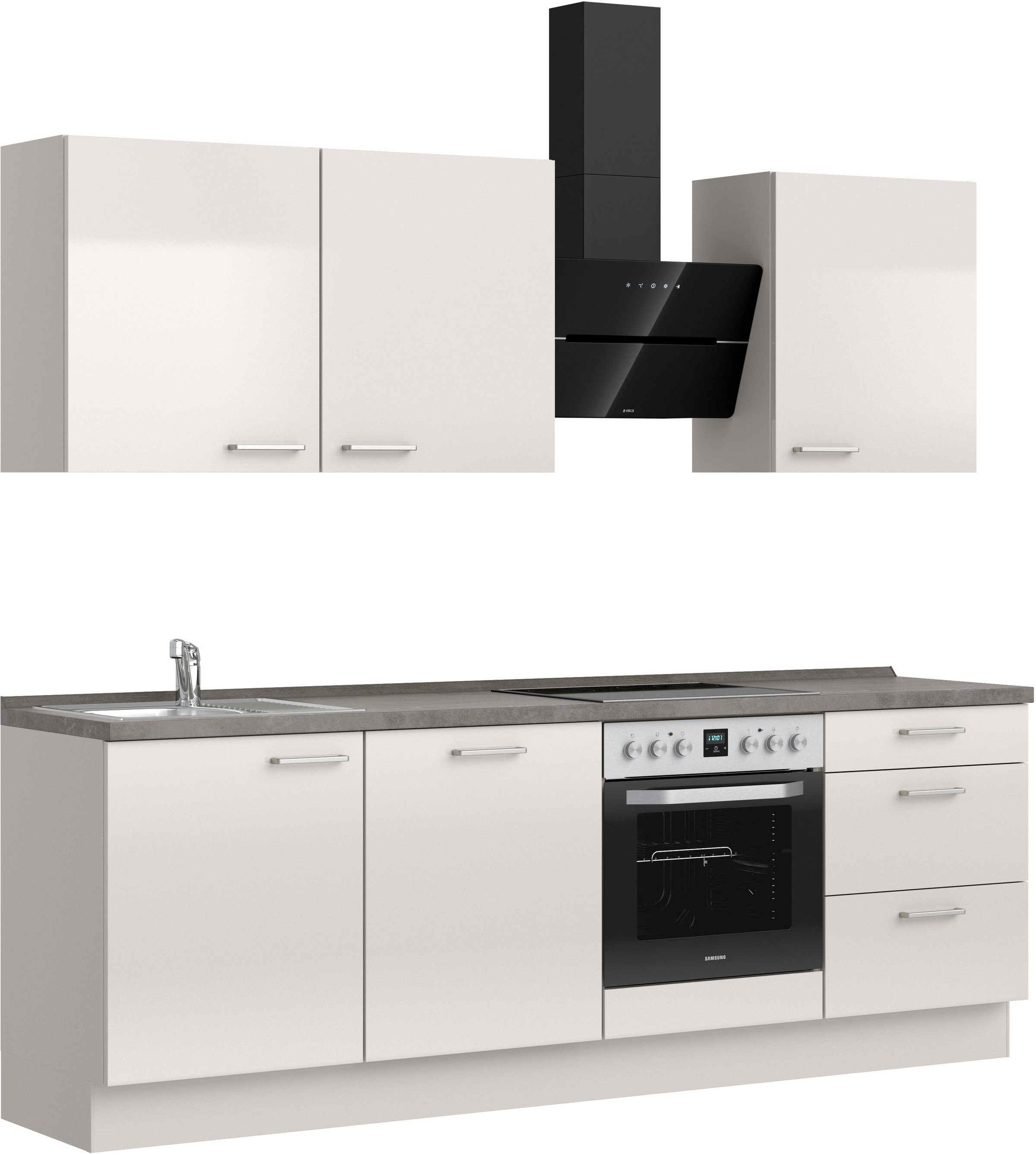 Thumbnail - nobilia Küchenzeile ""Flash II"" vormontiert, Ausrichtung wählbar, Breite 240 cm, wahlw. mit E-Geräten