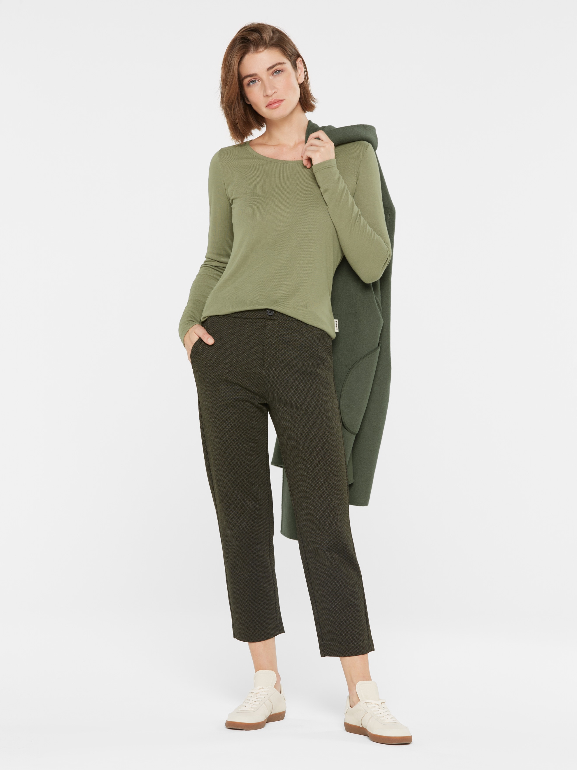 SENSES.THE LABEL Rundhalsshirt in softer Haptik