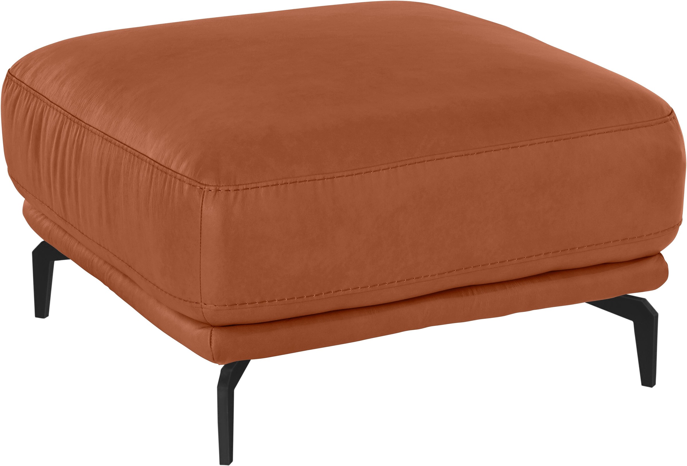 W.SCHILLIG Hocker »montanaa«, mit Metallfüßen in Schwarz pulverbeschichtet, Breite 71 cm