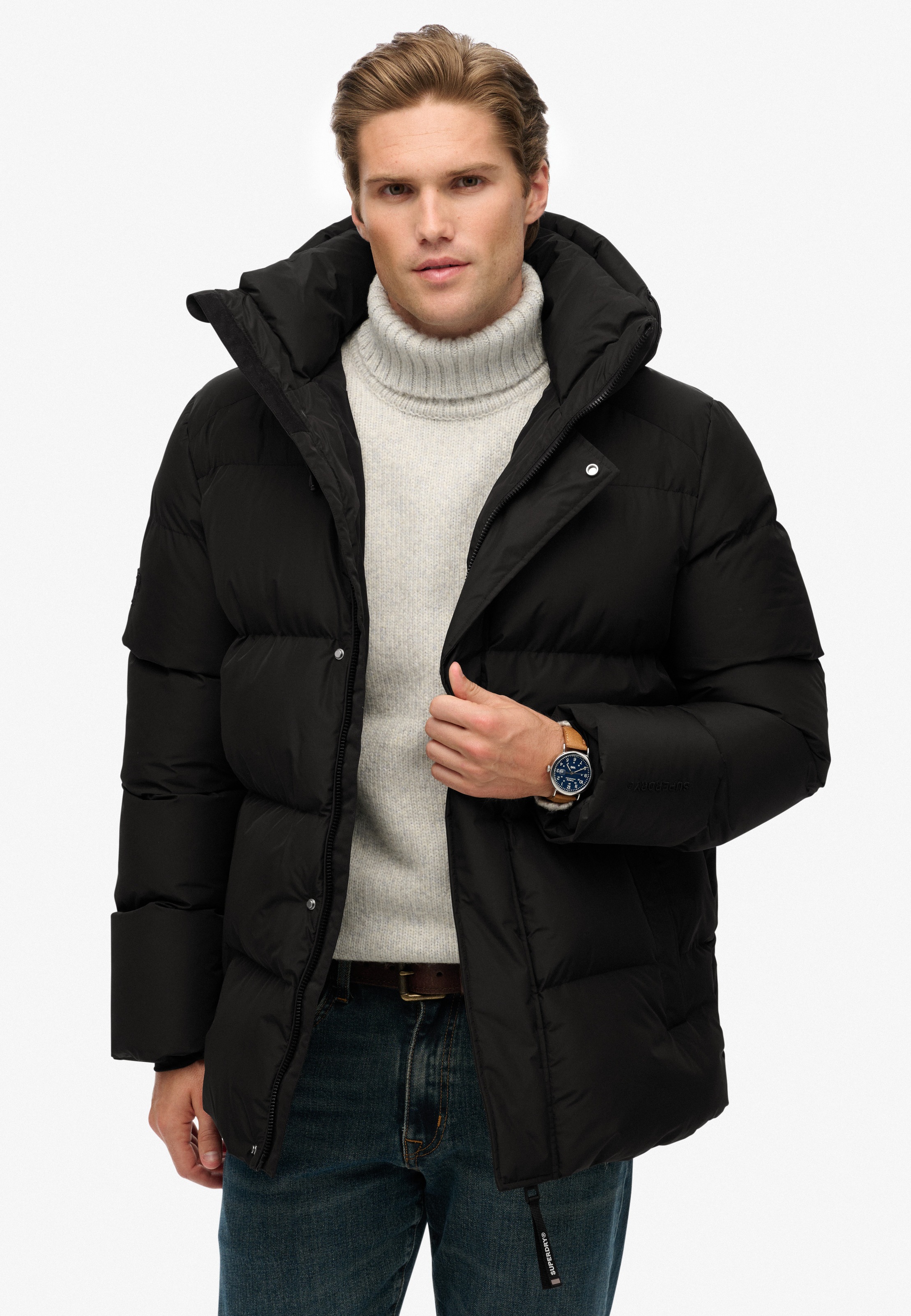 Superdry Steppjacke "HOODED 5 BAFFLE SPORTS PUFFER" mit Kapuze günstig online kaufen