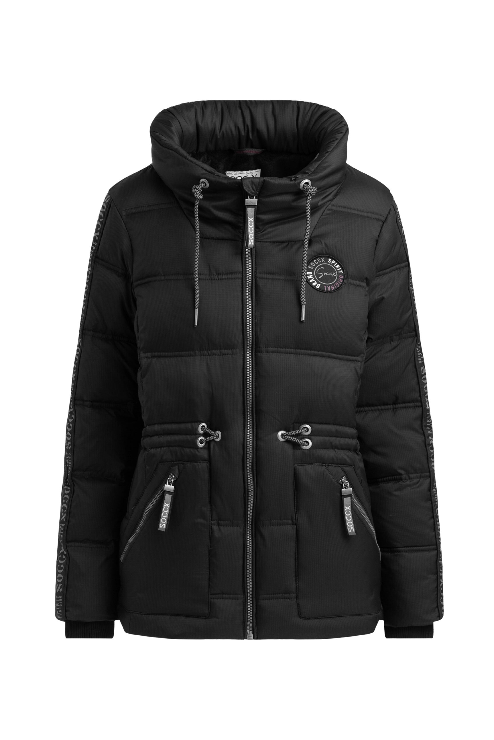 SOCCX Winterjacke, mit Kapuze, mit integrierter Kapuze