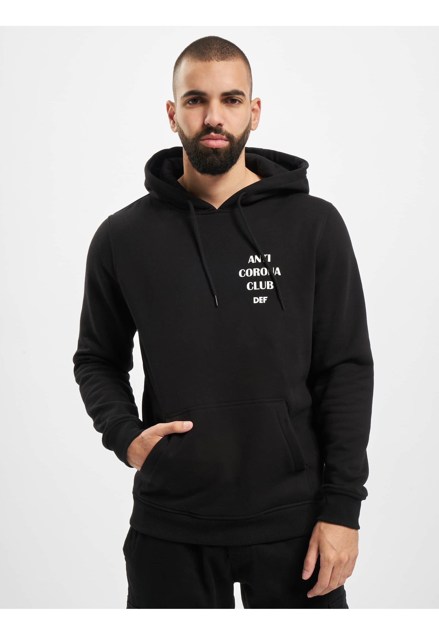 DEF Rundhalspullover "DEF Herren Anti Corona Hoody" 1 Stk. günstig online kaufen