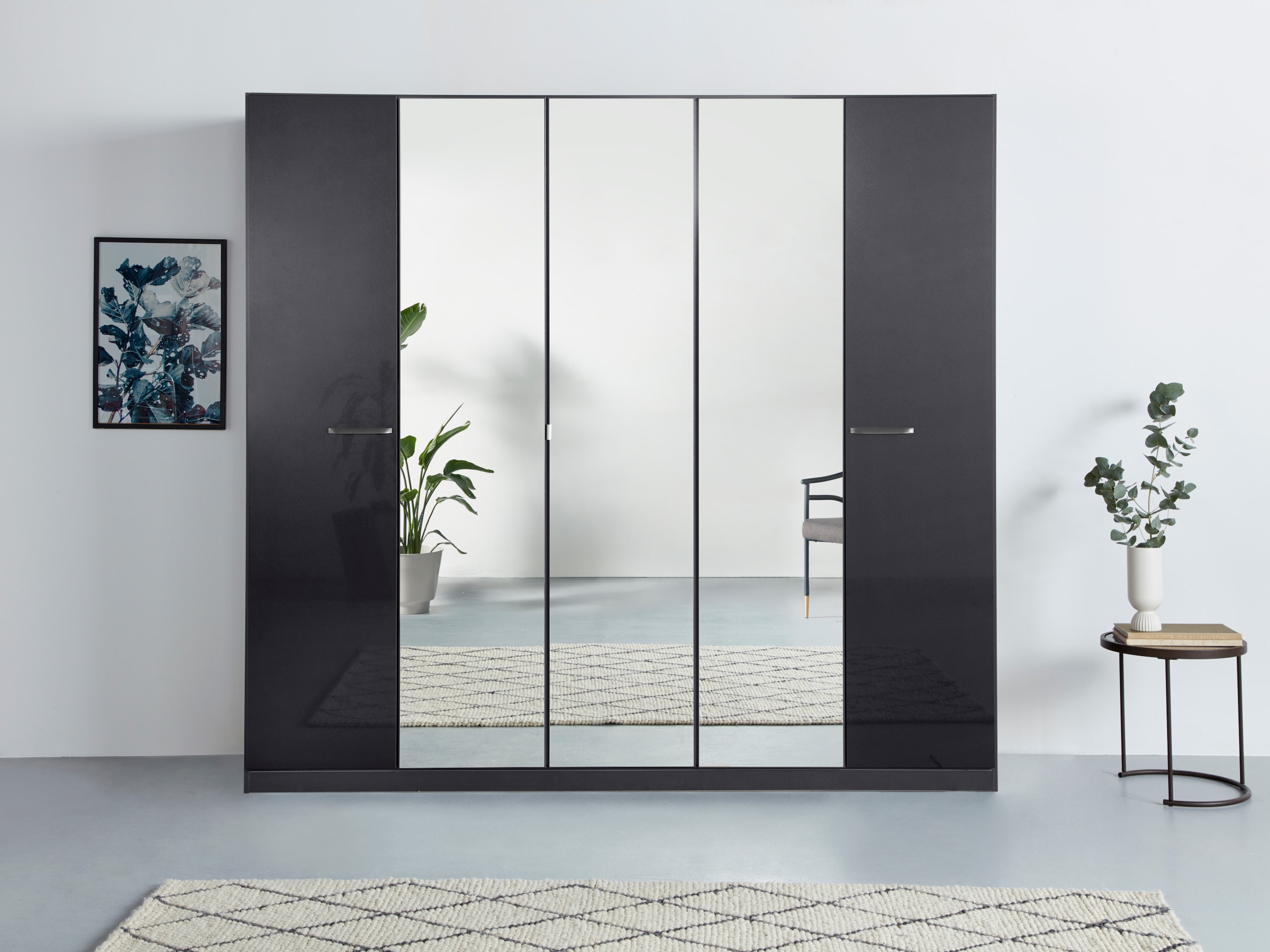 OTTO home Kleiderschrank "Mehrzweckschrank Aktenschrank Möbel Mietswohnung Schlafzimmer OTELI" erhältlich in Breiten 91-360 cm, ab Breite 136cm inkl. Innenschubladen, mit zusätzlichen Einlegeböden, optional mit Spiegel MADE IN GERMANY