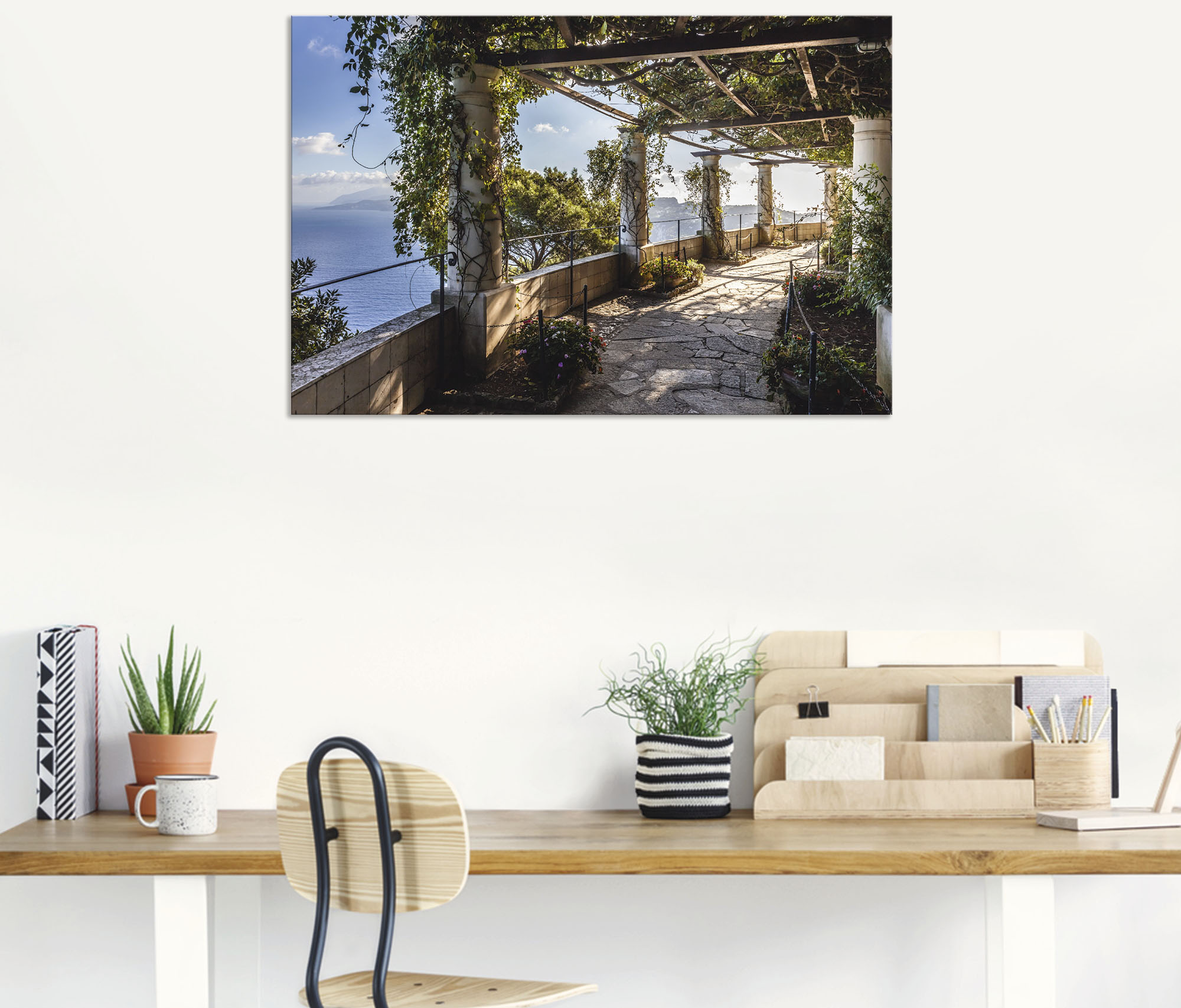 Thumbnail - Artland Wandbild "Garten der Villa San Michele auf Capri", Gebäude, (1 St.), als Alubild, Outdoorbild, Leinwandbild, Pos...