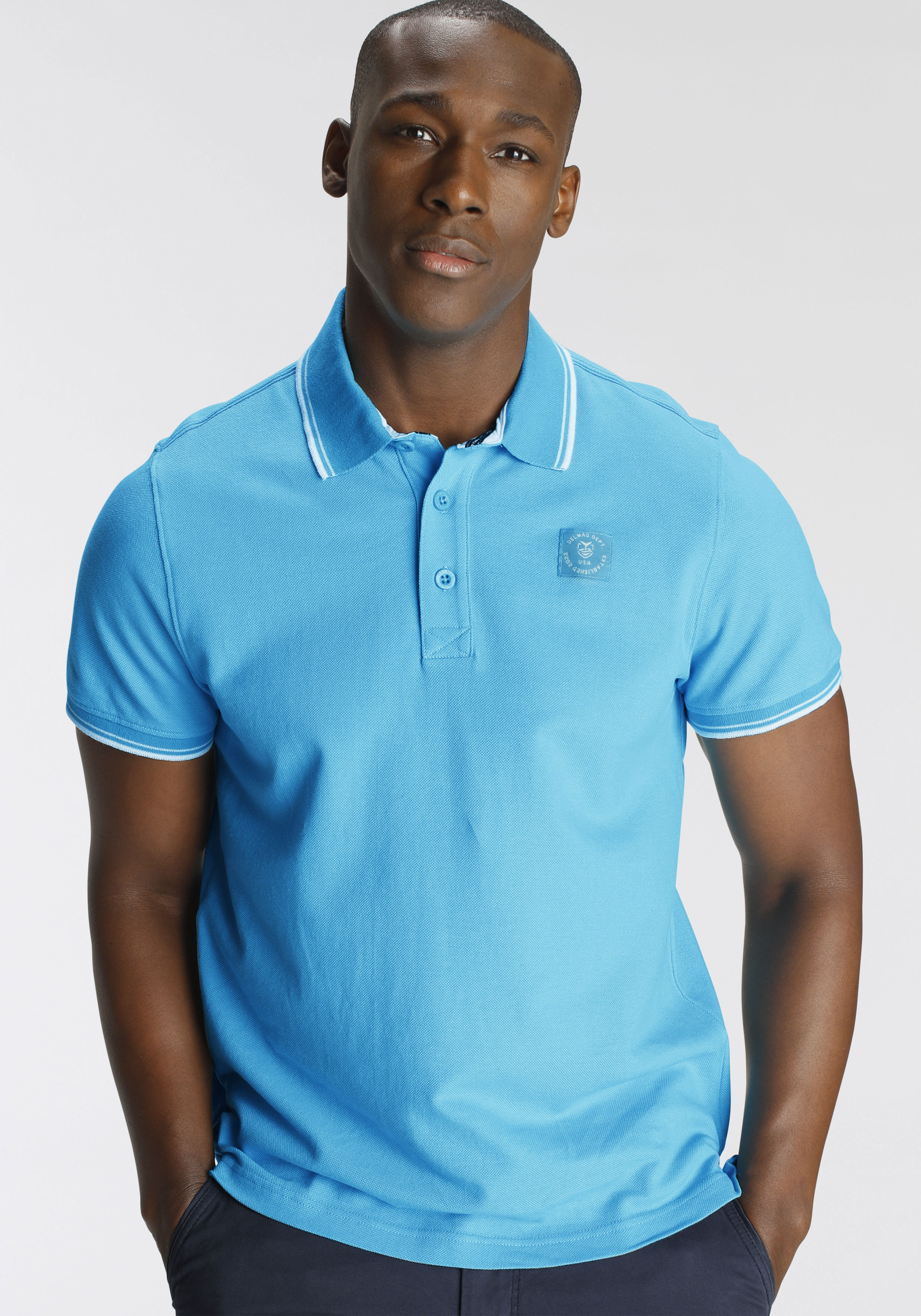 DELMAO Poloshirt "in vielen Sommer Farben Preis-Leistungs Bestseller" Trendige lockere Passform, immer perfekt gestylt Sportlicher Look