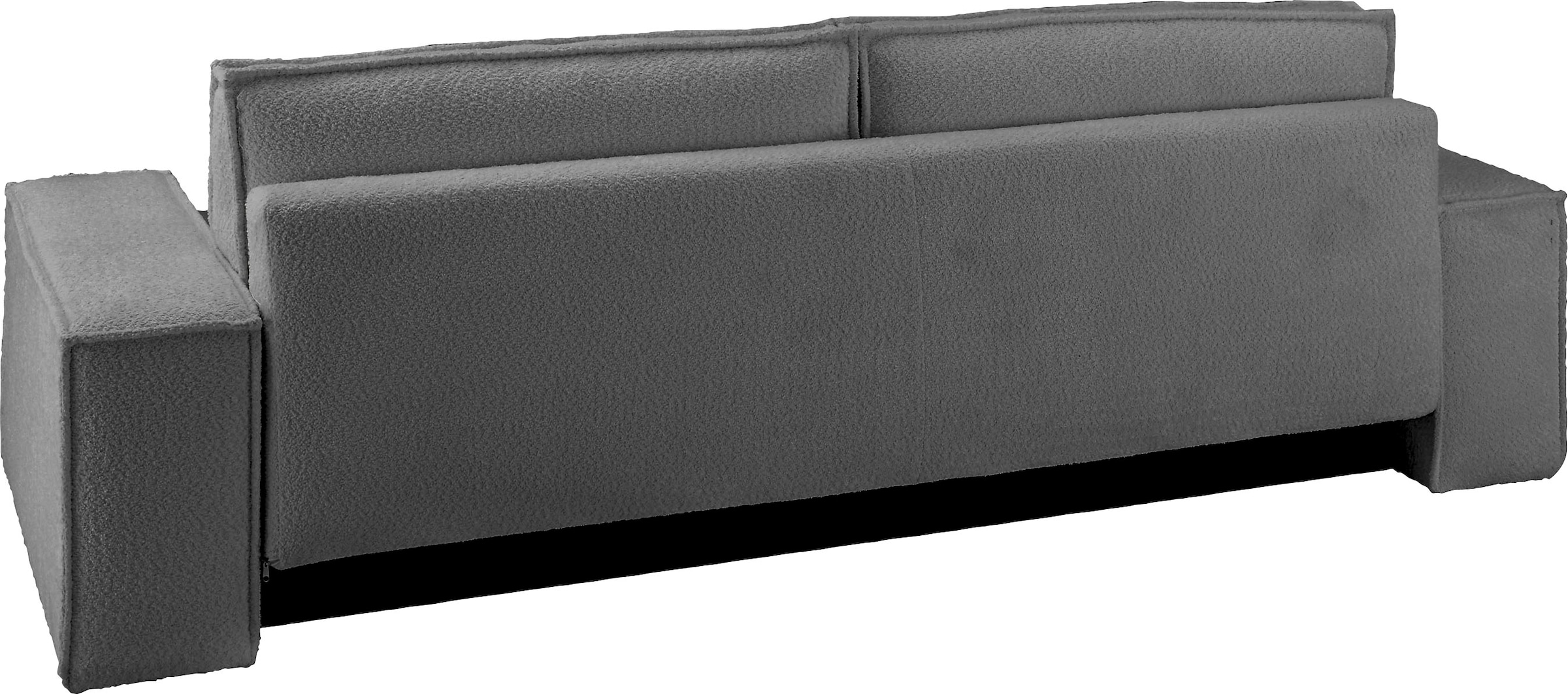 andas 3-Sitzer »FINNLEY Schlafsofa 257 cm, Schlaffunktion mit Bettkasten (200/136cm),«, in Aqua Clean-Bouclé u. Struktur fein