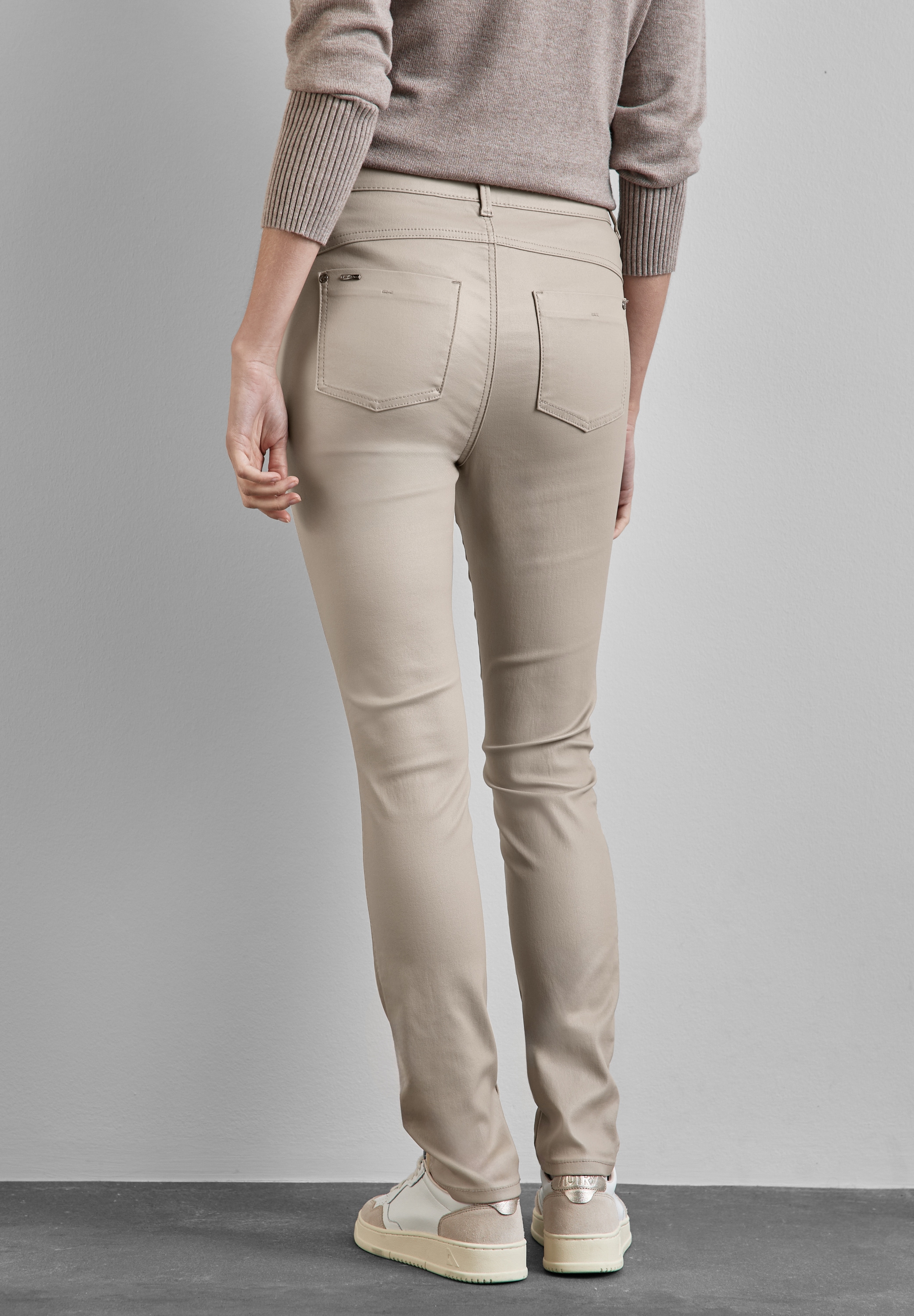 STREET ONE Lederimitathose, High Waist