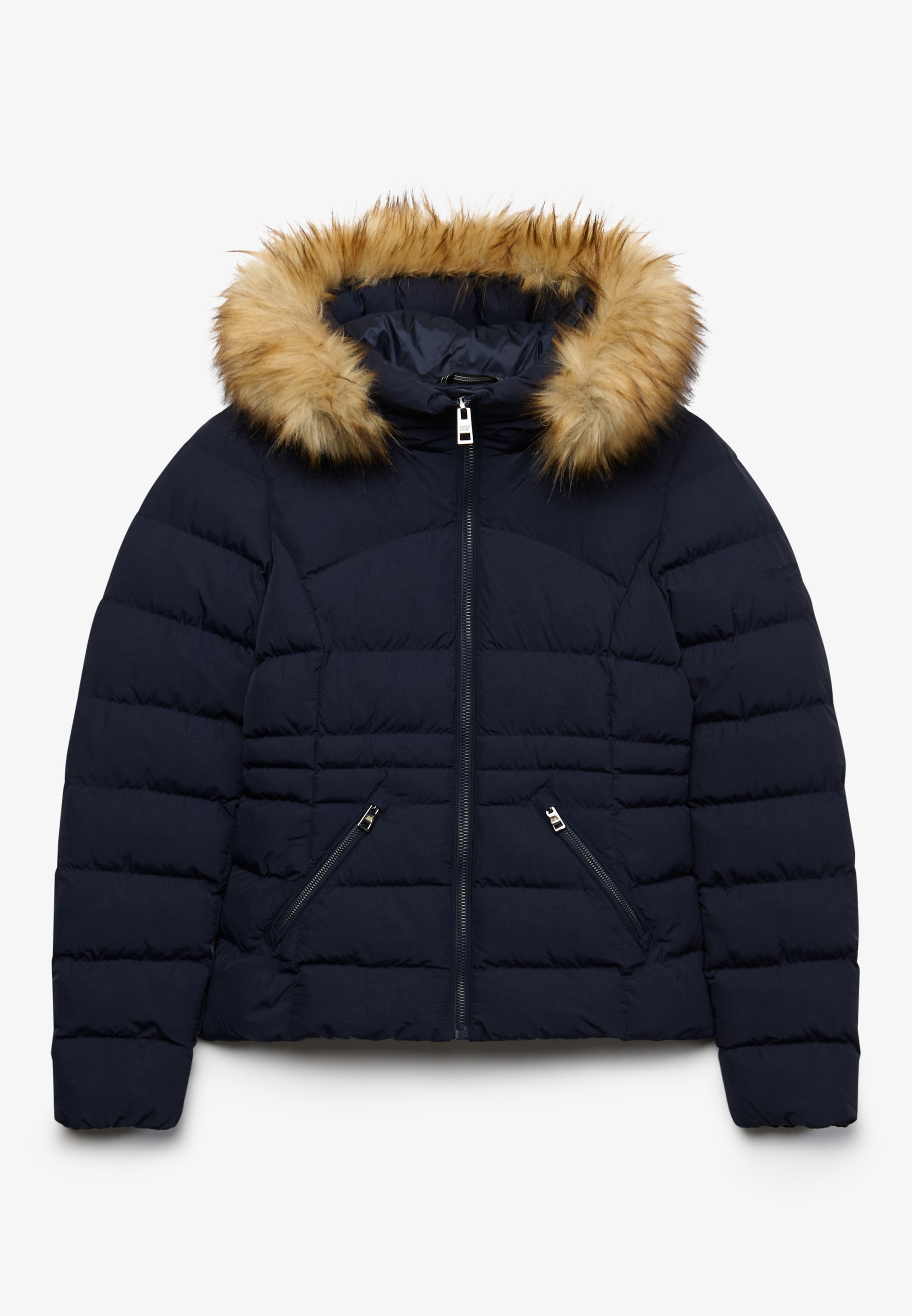 Superdry Steppjacke »HOOD FAUX FUR FUJI PADDED JKT« mit Kapuze Kunstfaser, slim fit