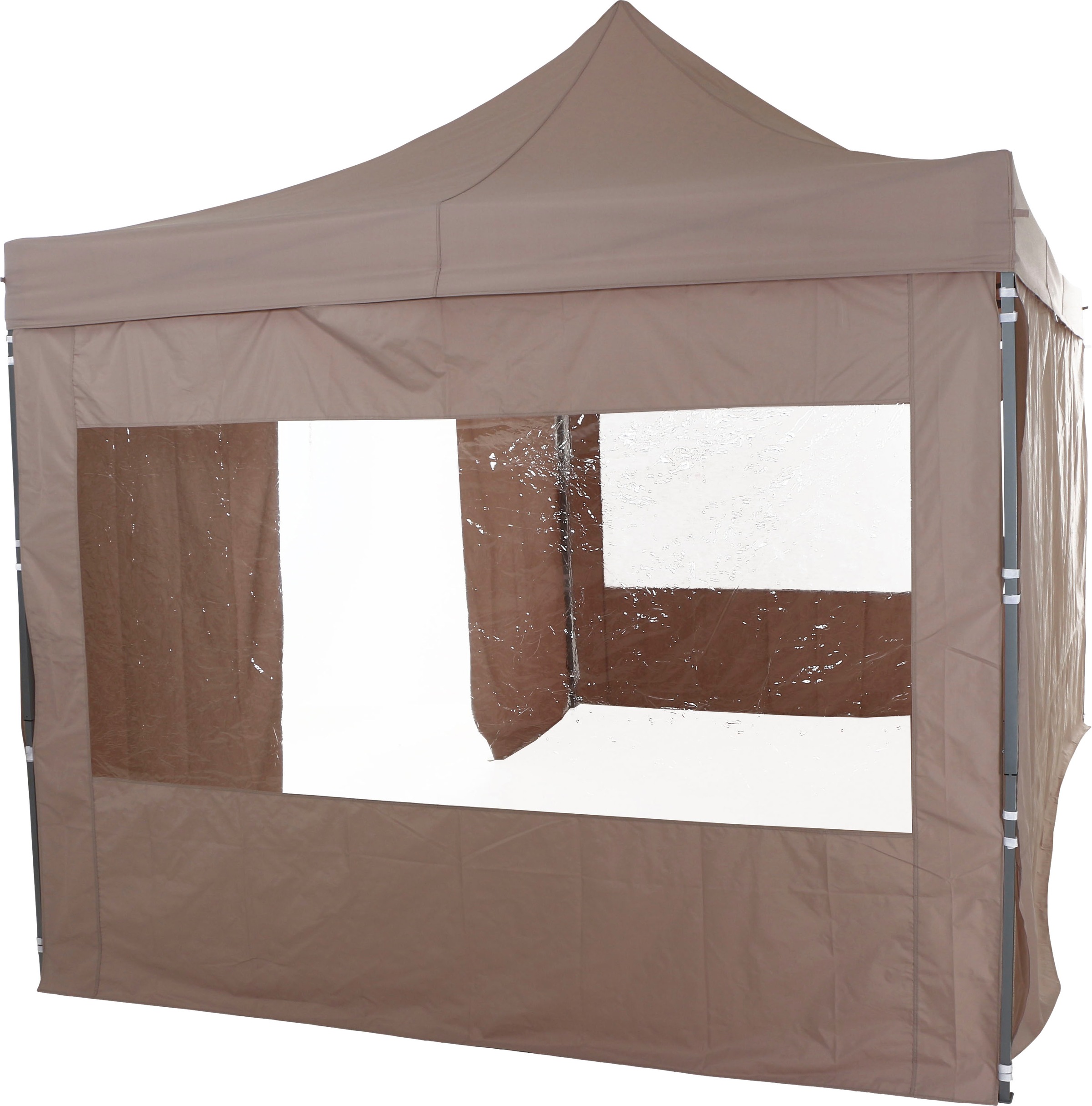Faltpavillon SIENA GARDEN "Allrounder", grau (taupe), B/H/T: 450cm x 300cm, Pavillons, 300x450 cm 3