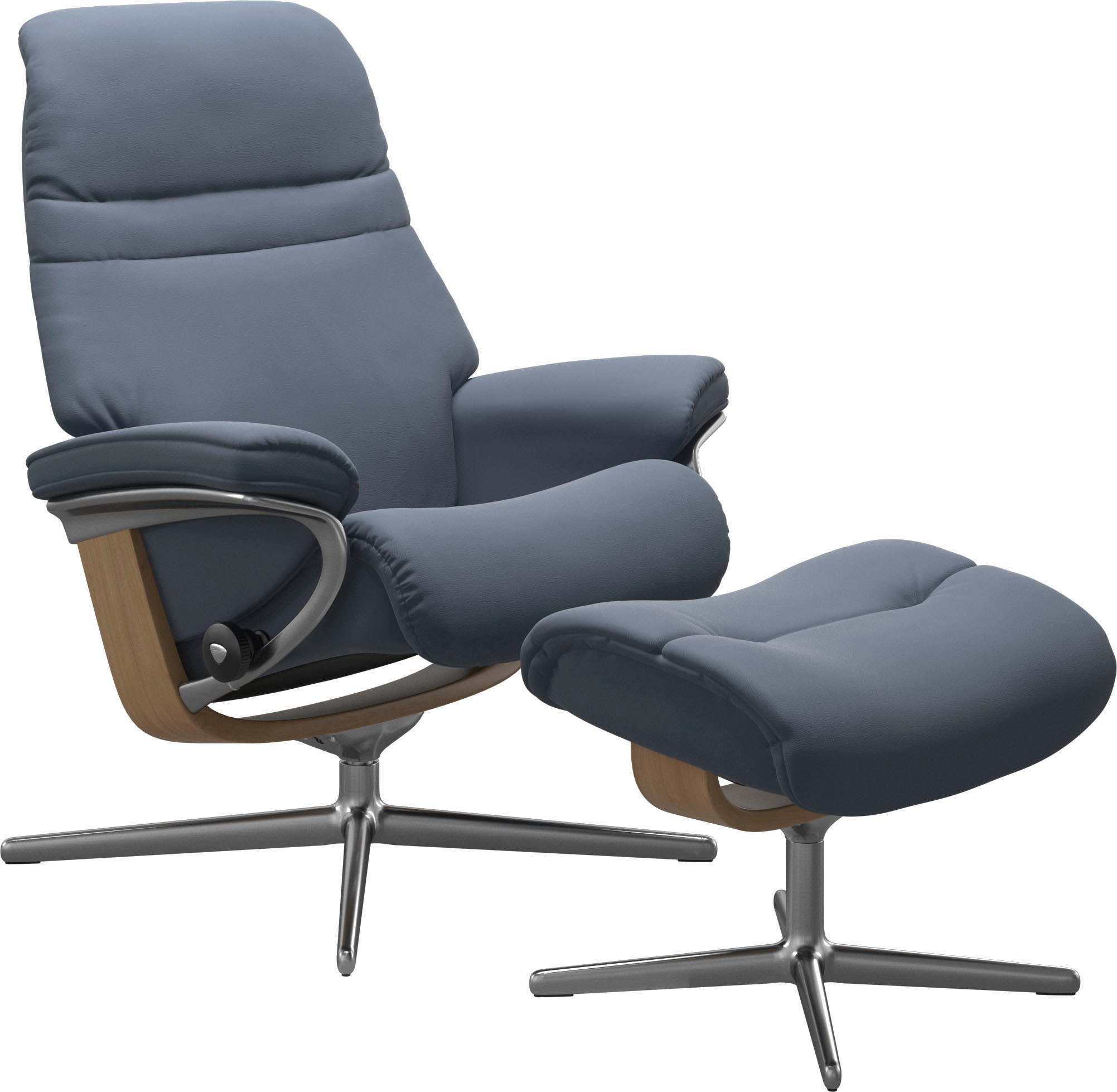 Stressless "Sunrise" Set, Relaxsessel mit Hocker, mit Hocker, mit Cross Bas günstig online kaufen