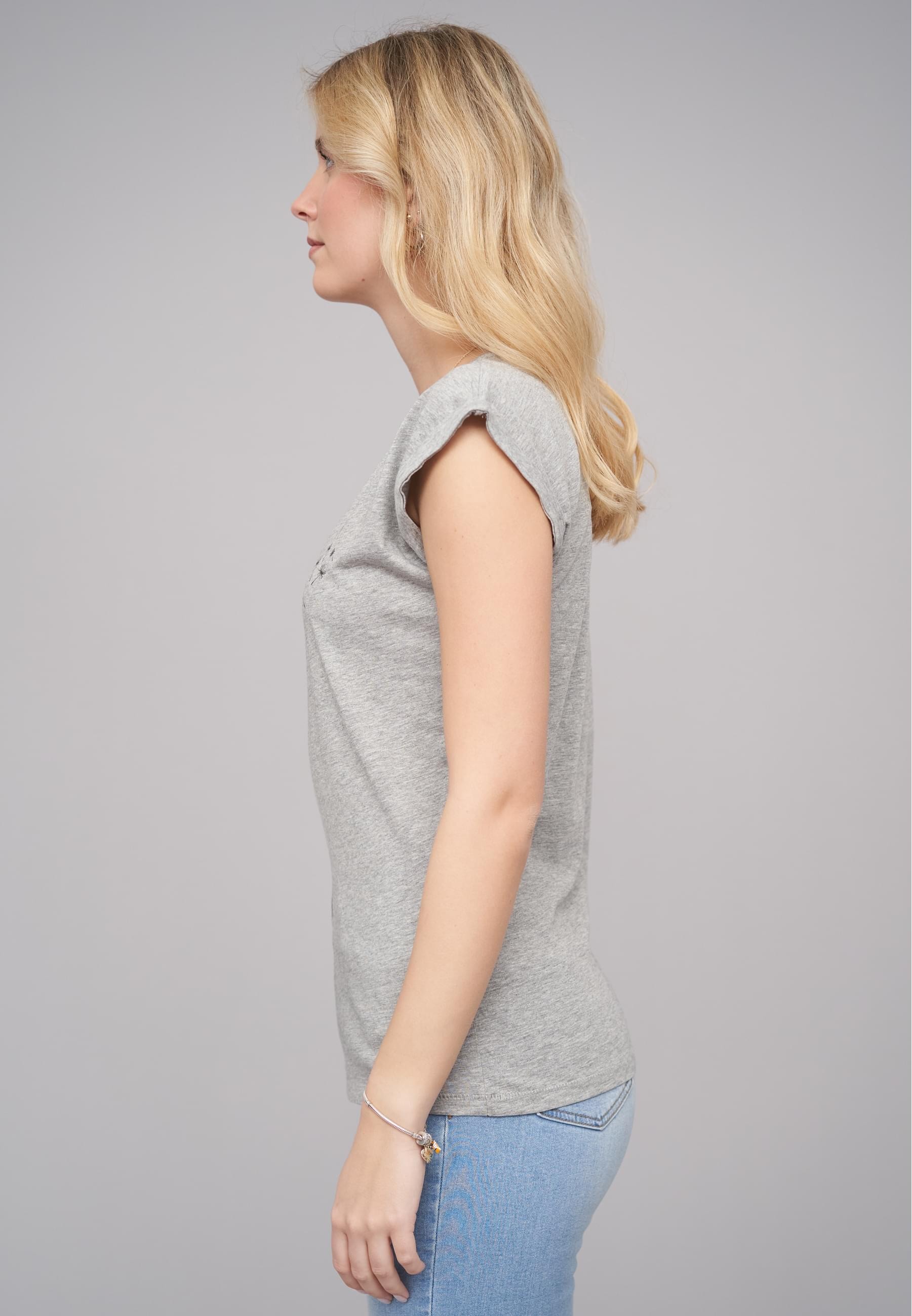 CLOUD 5IVE T-Shirt »CLOUD 5IVE Ladies 77 Pusteblume Grey Tee«, (1 tlg.)