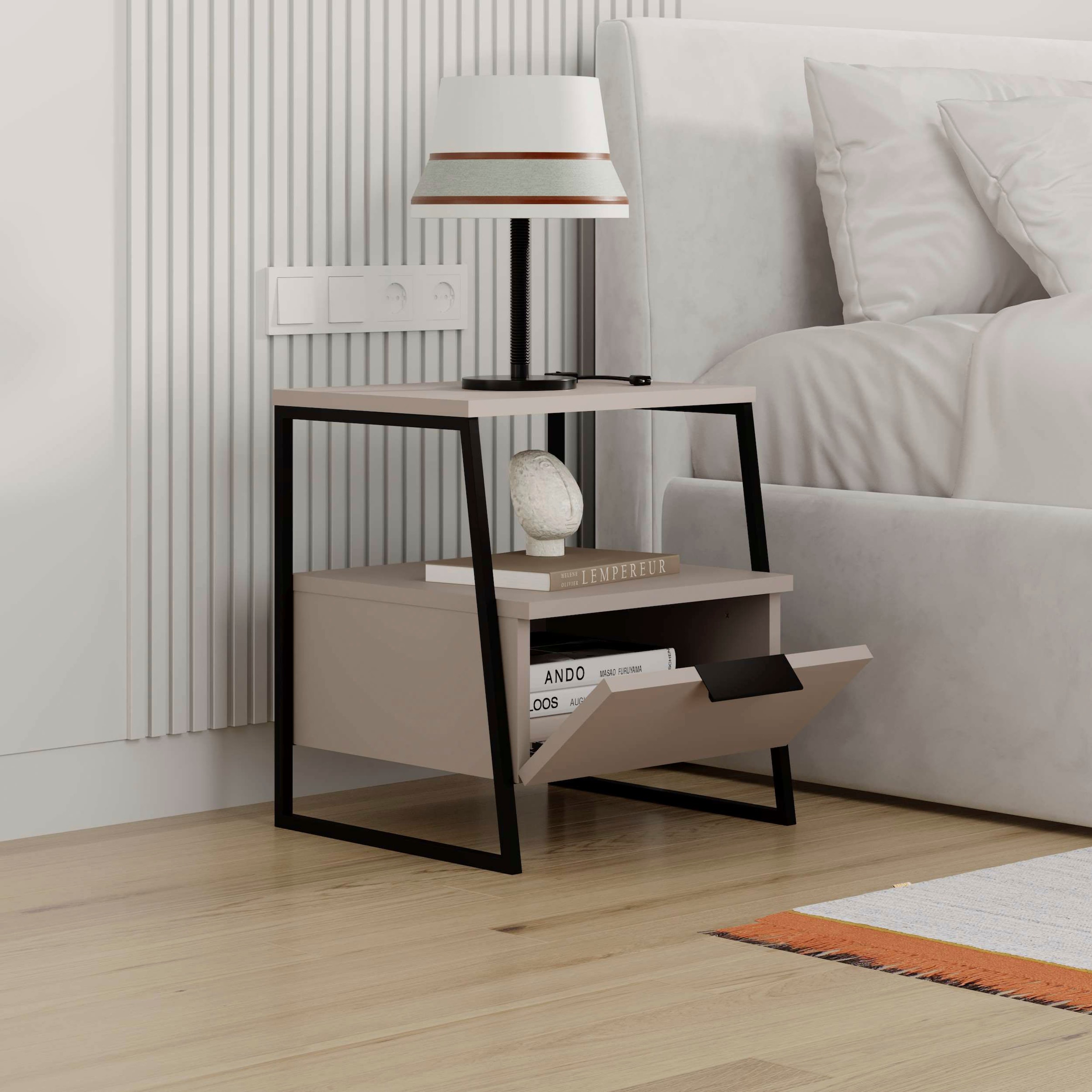 Decortie Nachttisch »PAL NACHTTISCH«, (Packung, 1 St.), Naturfreundlich, Leichte Montage, Lagerung, Platzsparend