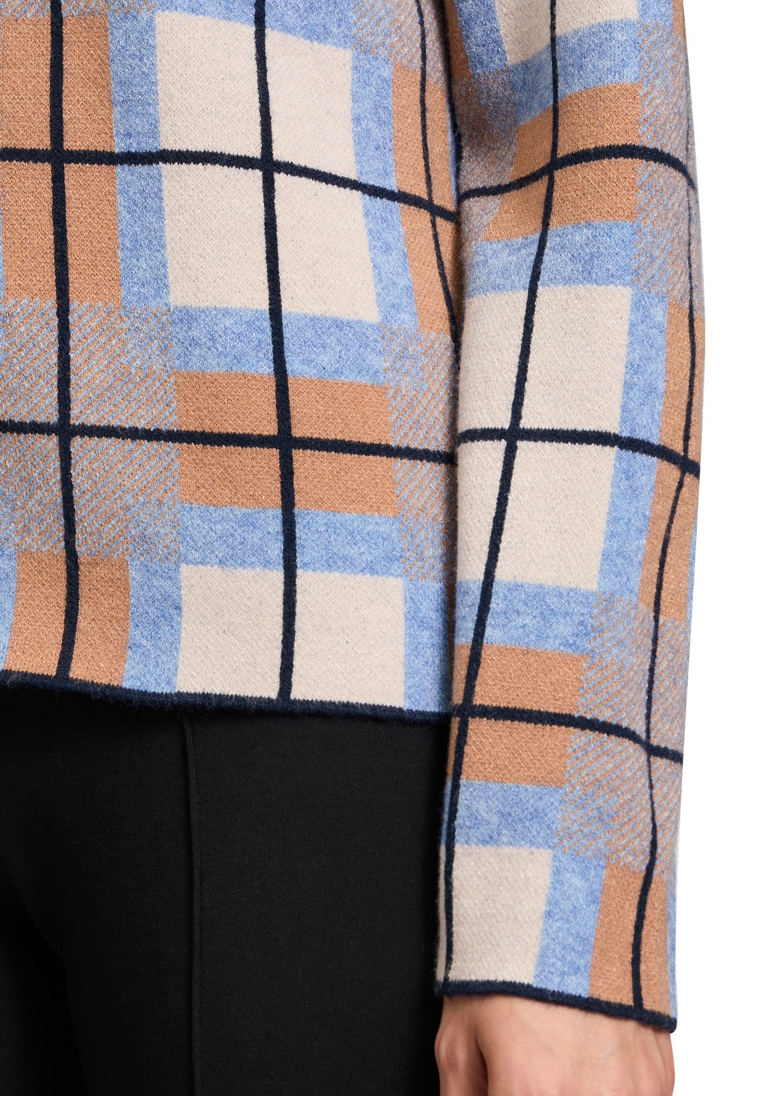 Betty Barclay Strickpullover »Betty Barclay Damen Strickpullover kariert«, (1 tlg.), Hotfix