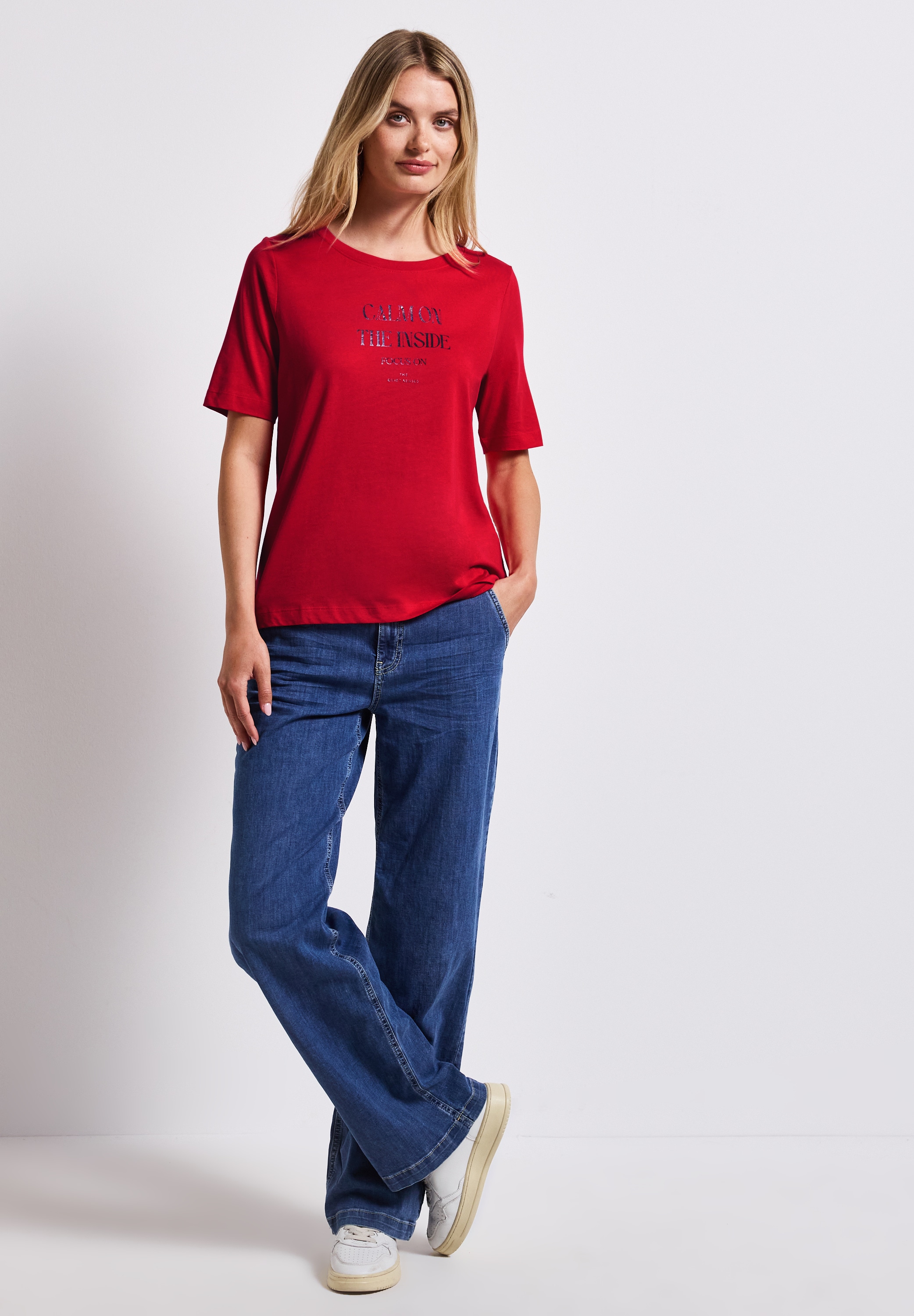 STREET ONE Print-Shirt, im soften Baumwoll-Mix
