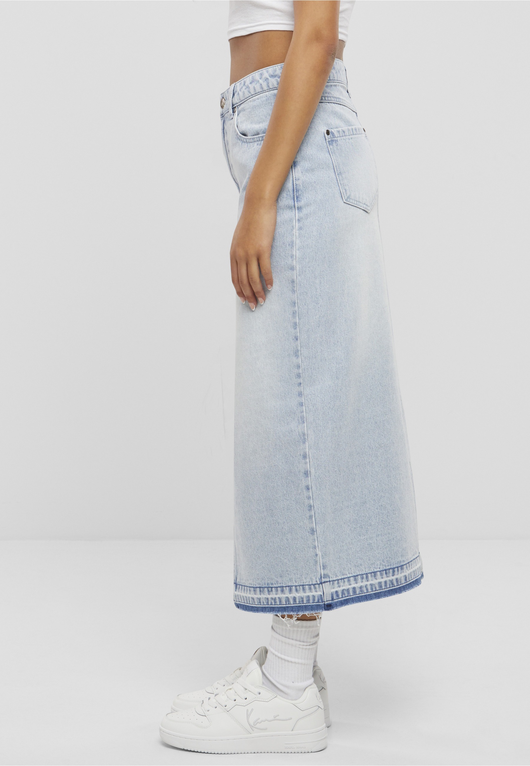 Karl Kani Maxirock »Karl Kani Damen KW242-033-1 Karl Kani OG Long Denim Skirt« 1 Stk.