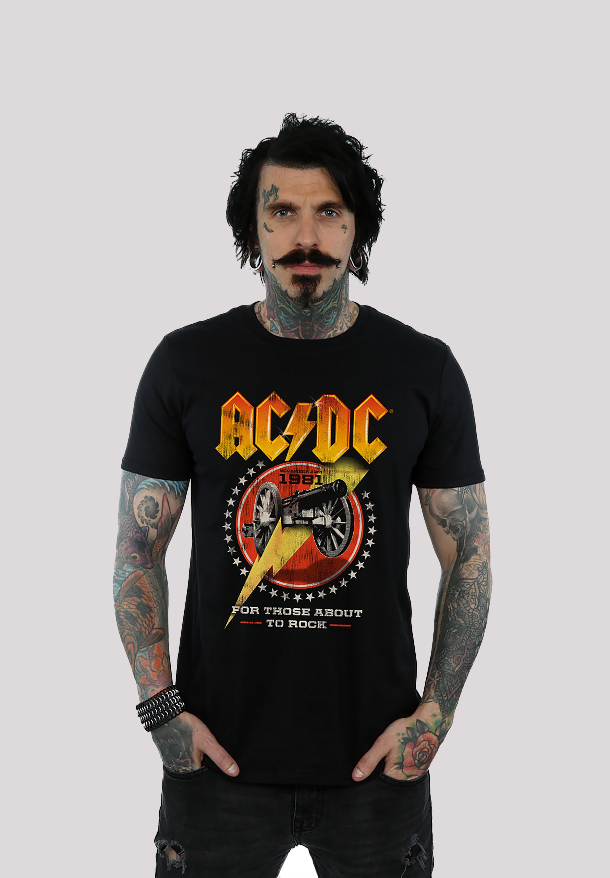 F4NT4STIC T-Shirt »ACDC For Those About To Rock 1981 für Kinder & Herren«, Print