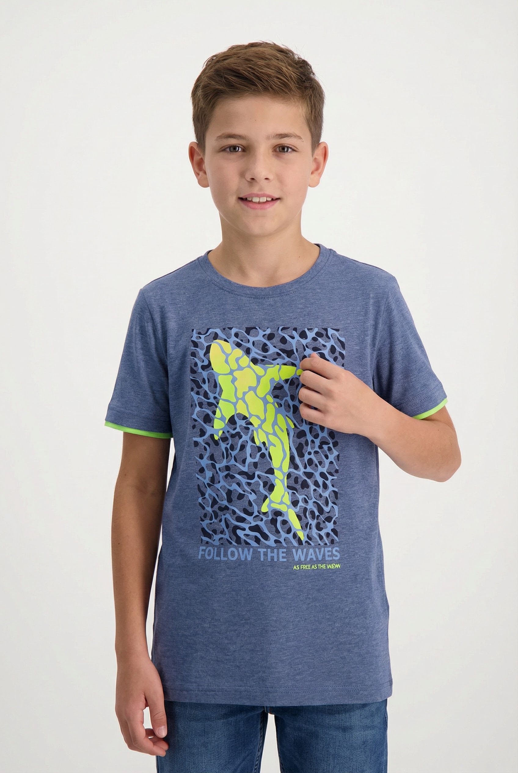 Funktionsshirt KILLTEC "KOS 132 BYS TSHRT", Jungen, Gr. 176, dunkelblau, Obermaterial: 65% Polyester, 30% Baumwolle, 5% Elasthan, Shirts Funktionsshirt