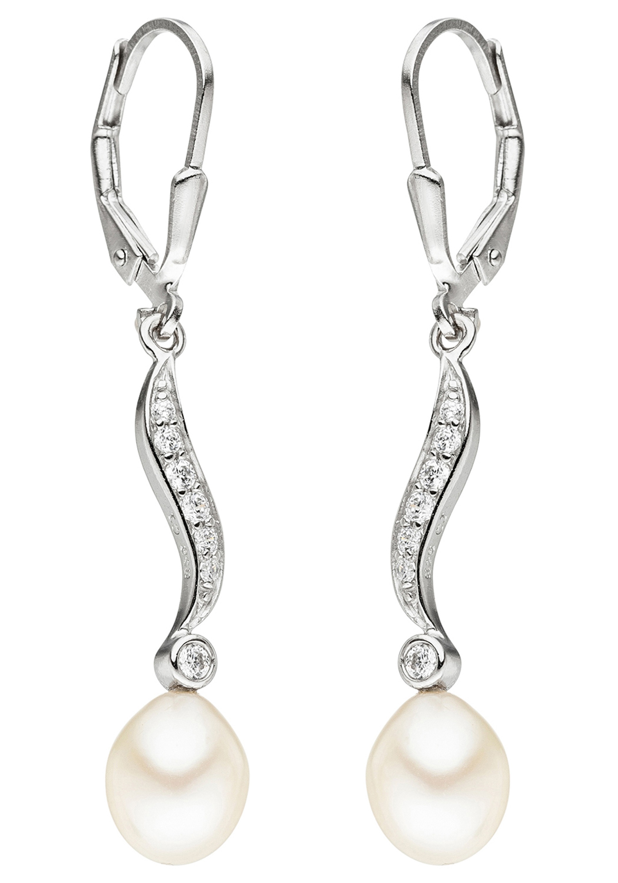 JOBO Pearl Earrings Silver 2