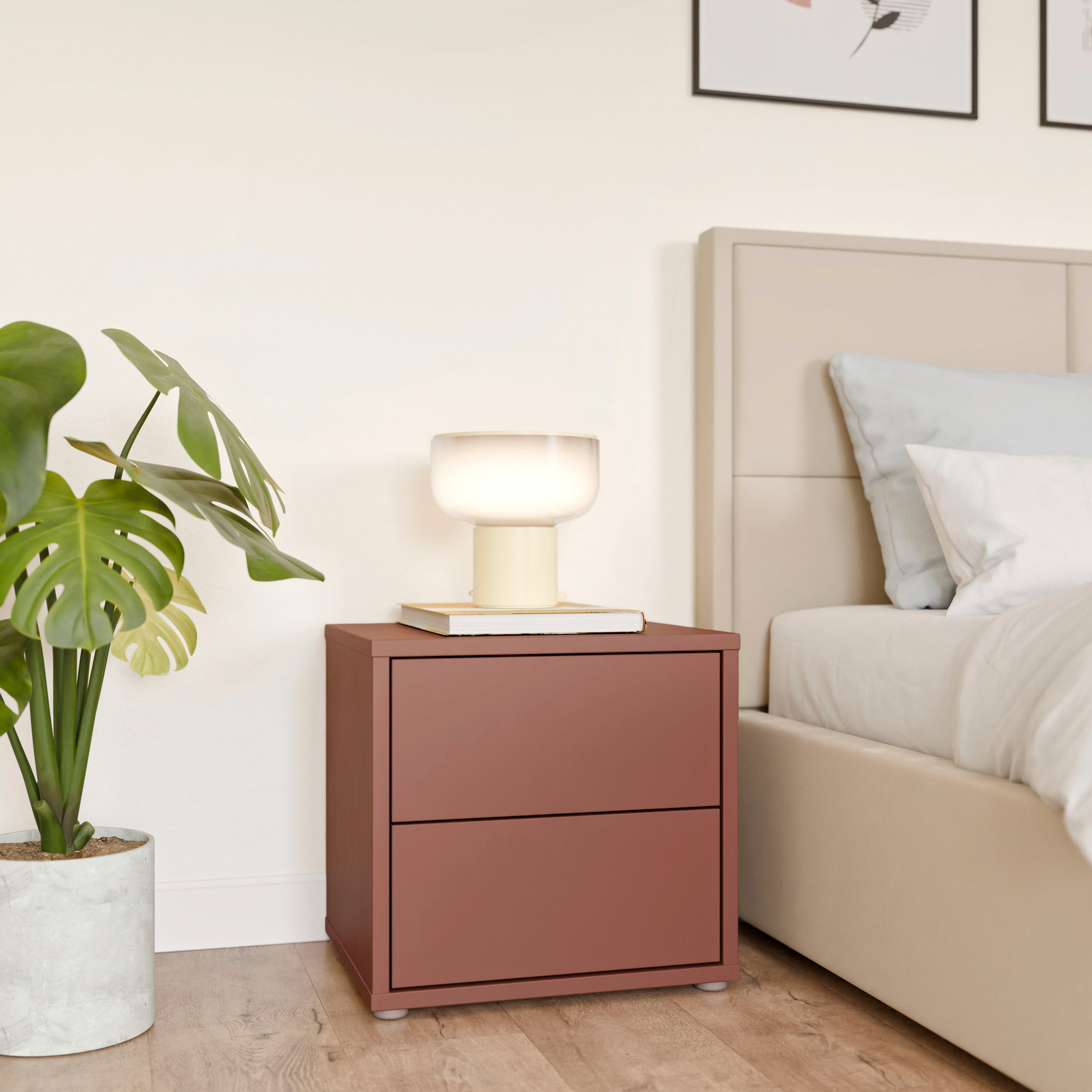 FORTE Nachtkommode »Alice Springs« Schubkästen mit Vollauszug, Push to Open