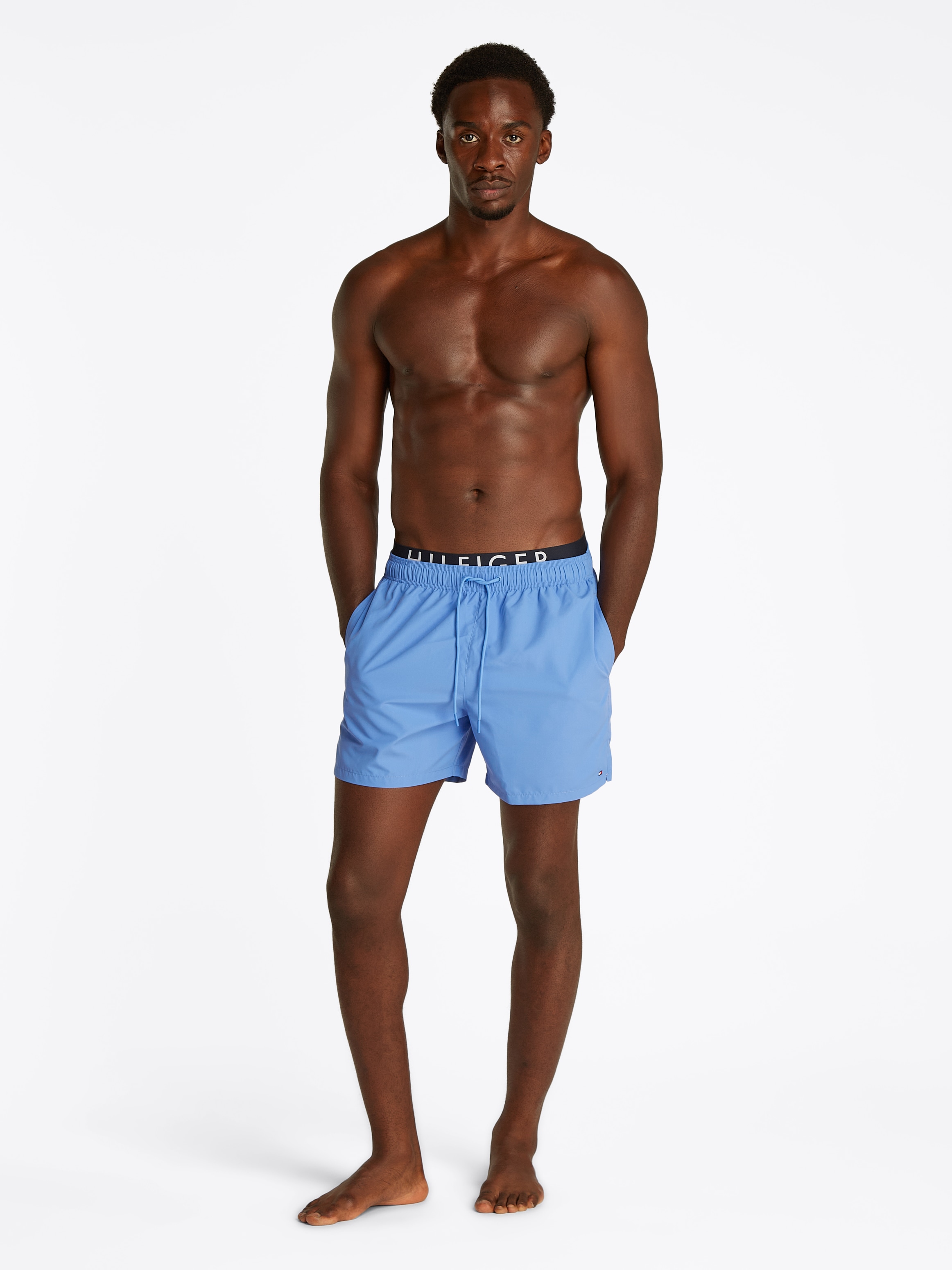 Tommy Hilfiger Swimwear Badeshorts »MEDIUM DRAWSTRING DW«, mit Bindeband, mit Logoschriftzug