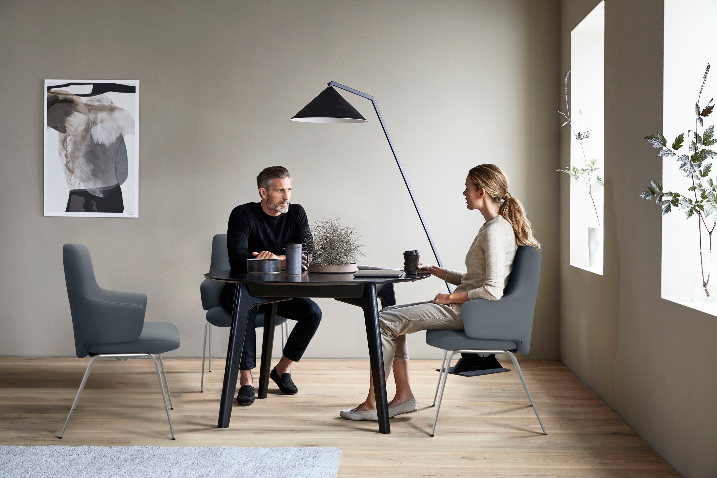 Stressless® Polsterstuhl »Laurel«, Leder BATICK, Low Back mit Armlehne, Größe L, mit Beinen aus Stahl in Chrom glänzend