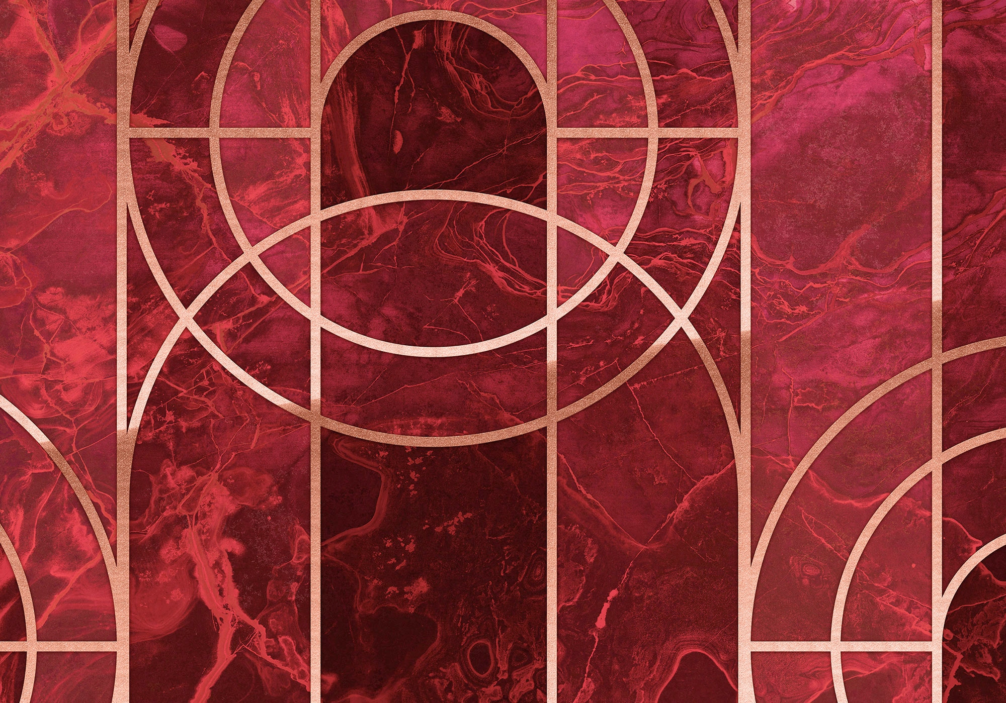 Komar "Digitaldruck Vlies - Pompeux - Größe 400 x 280 cm" bedruckt glatt Wohnzimmer, Schlafzimmer