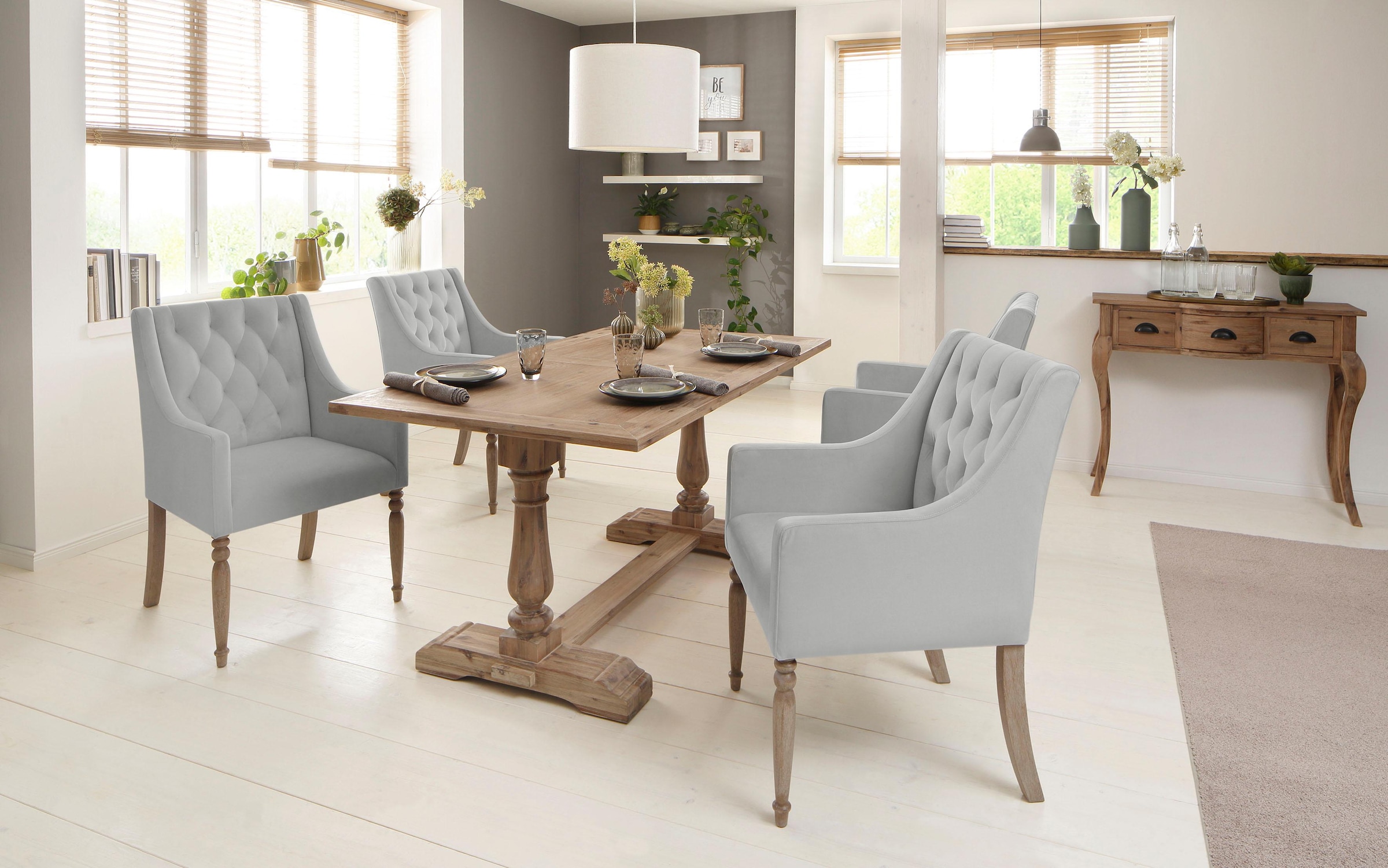 Home affaire Esszimmerstuhl »Tide, TOPSELLER!, OTTOs Choice«, Velvet, mit schöner Polsterung und massiven Birkenholzbeinen