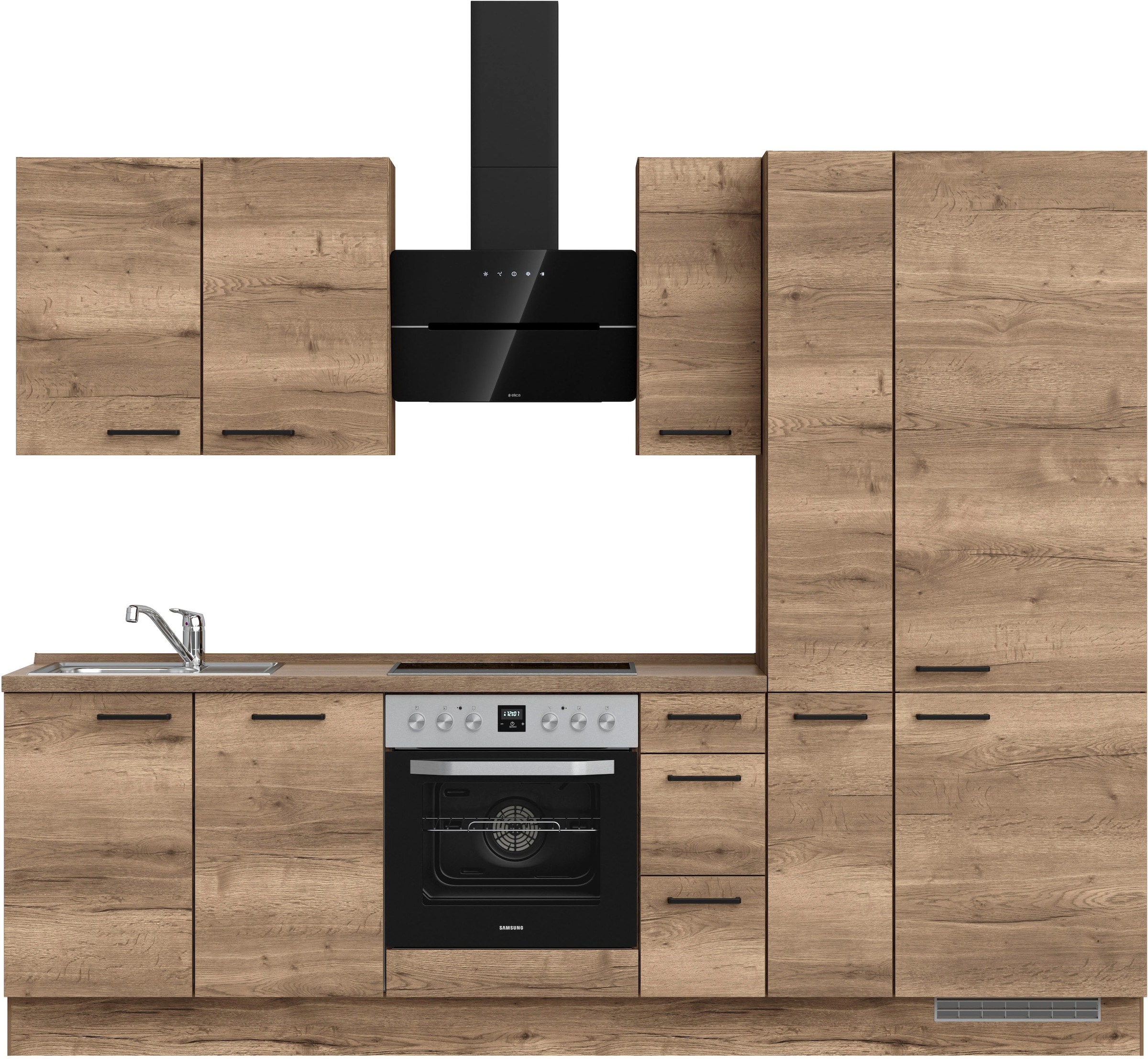 nobilia ""Structura II", NEU: individuell anpassbar mit gratis Profi-Beratung" vormontiert, Breite 270 cm, Ausrichtung wählbar, wahlw. mit E-Geräten
