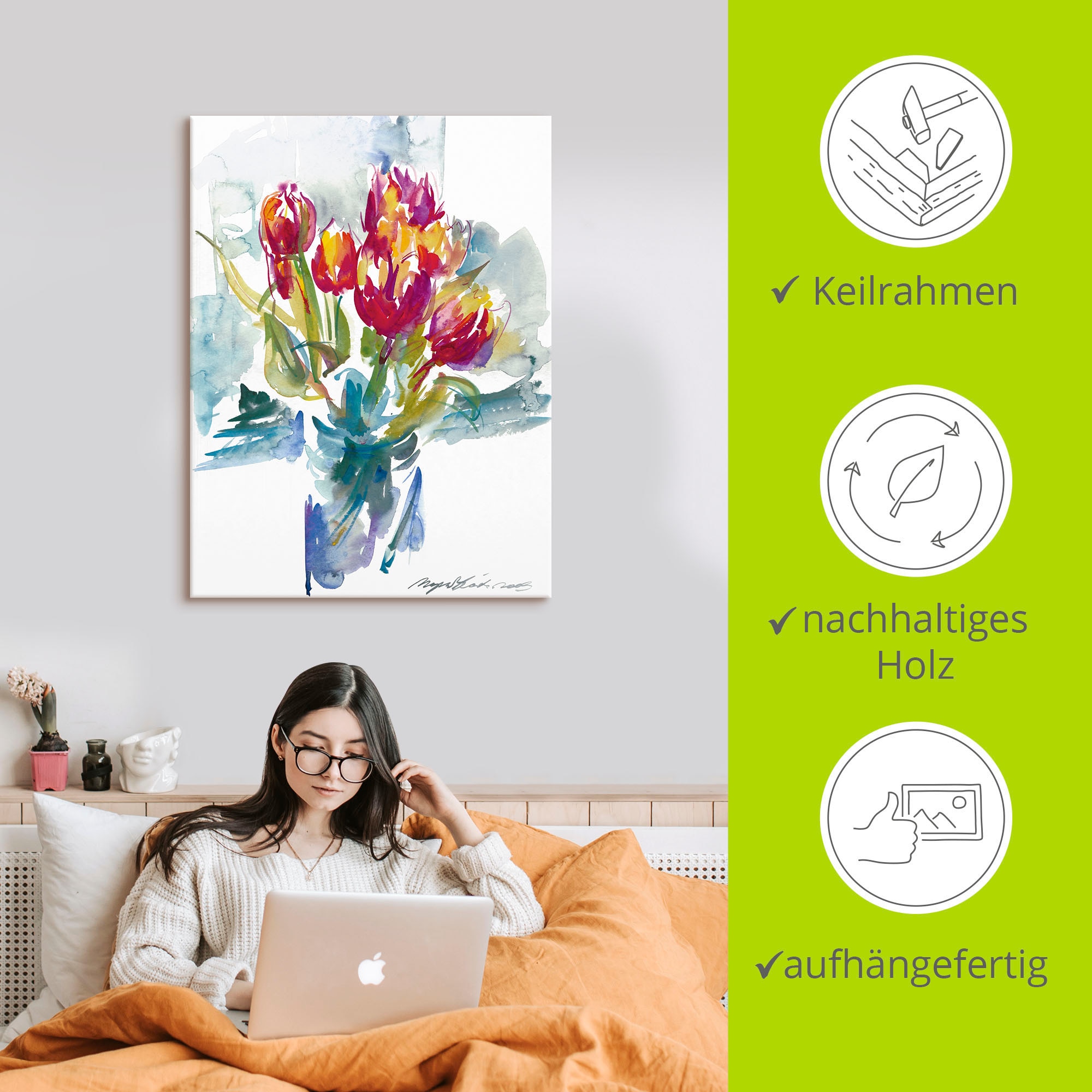 Artland Wandbild »Blumenstrauß I«, Blumen, (1 St.), als Leinwandbild, Poster in verschied. Größen