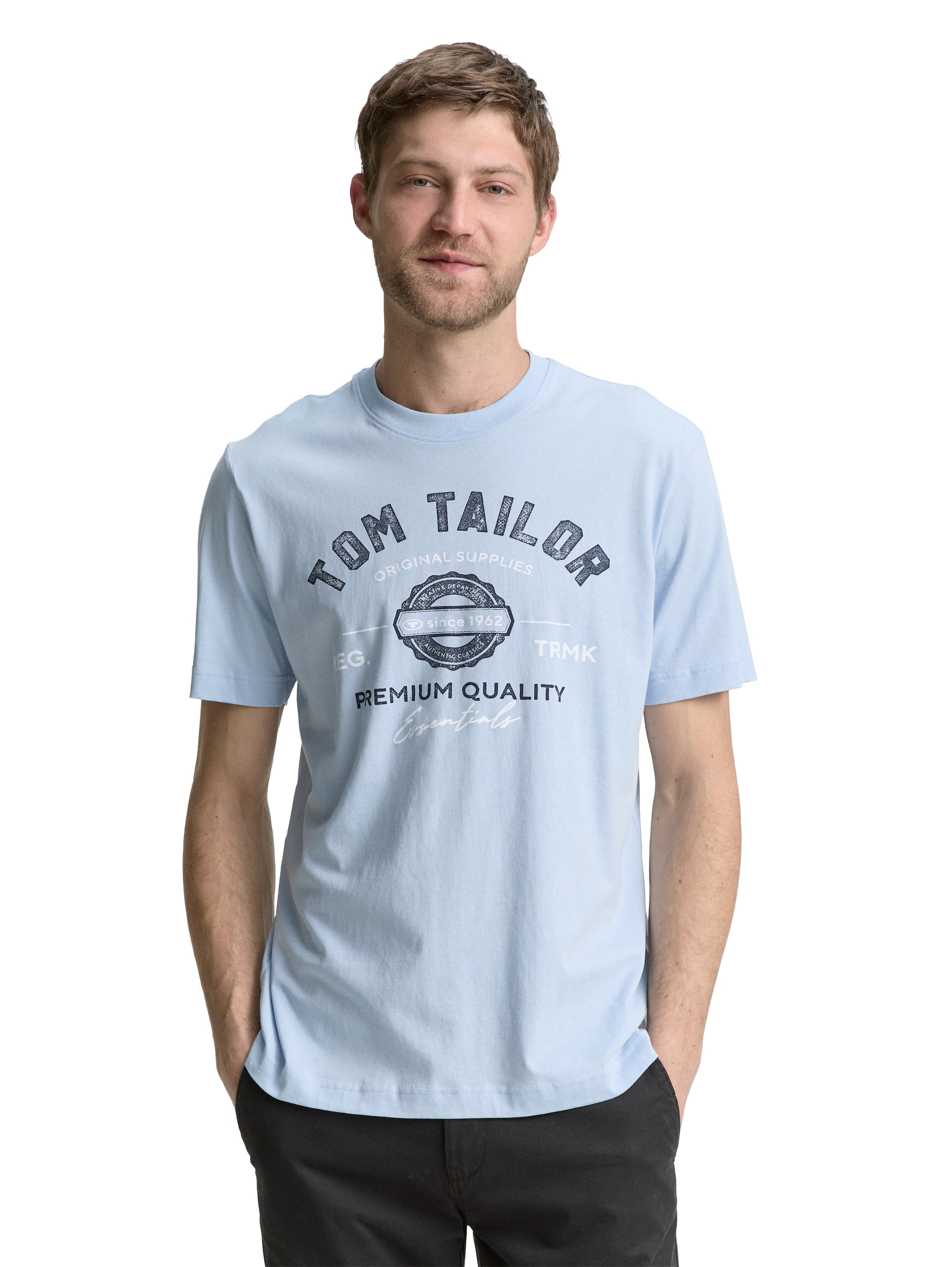 TOM TAILOR T-Shirt, mit großem Logofrontprint günstig online kaufen