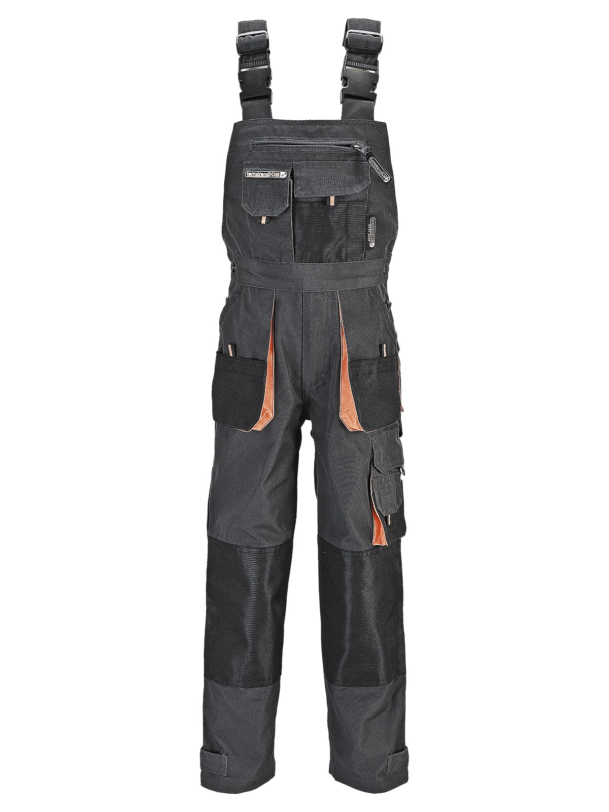 TERRATREND JOB Kinder Arbeitshose "Bekleidung Latzhose", grau, Gr. 176, Obermaterial: 65% Polyester PES. 35% Baumwolle CO., Hosen