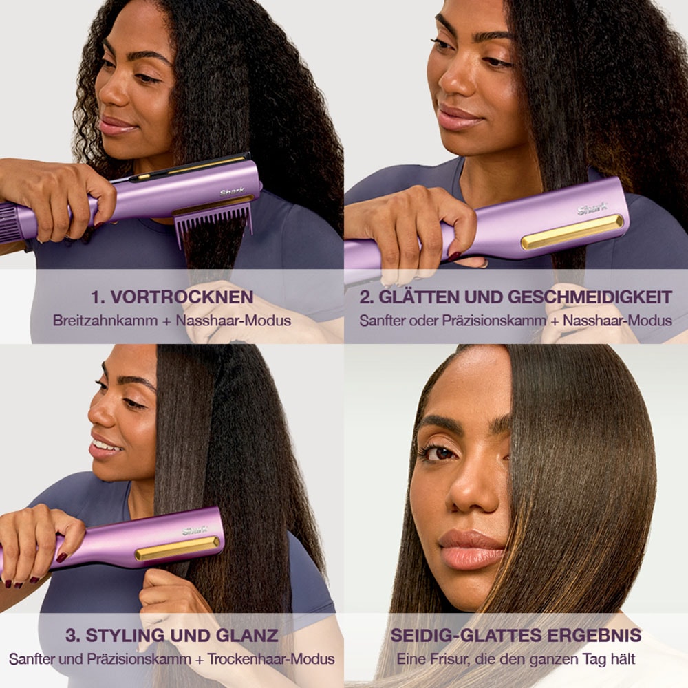 Shark Glätteisen »Shark Silki 3-in-1 HT401EUPU« VIELSEITIGES STYLING: Stretchen, Formen, Locken oder Glätten
