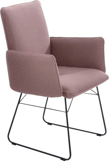 K+W Komfort & Wohnen Armlehnstuhl () 1 Stk.Drahtkufengestell in Metall schw günstig online kaufen